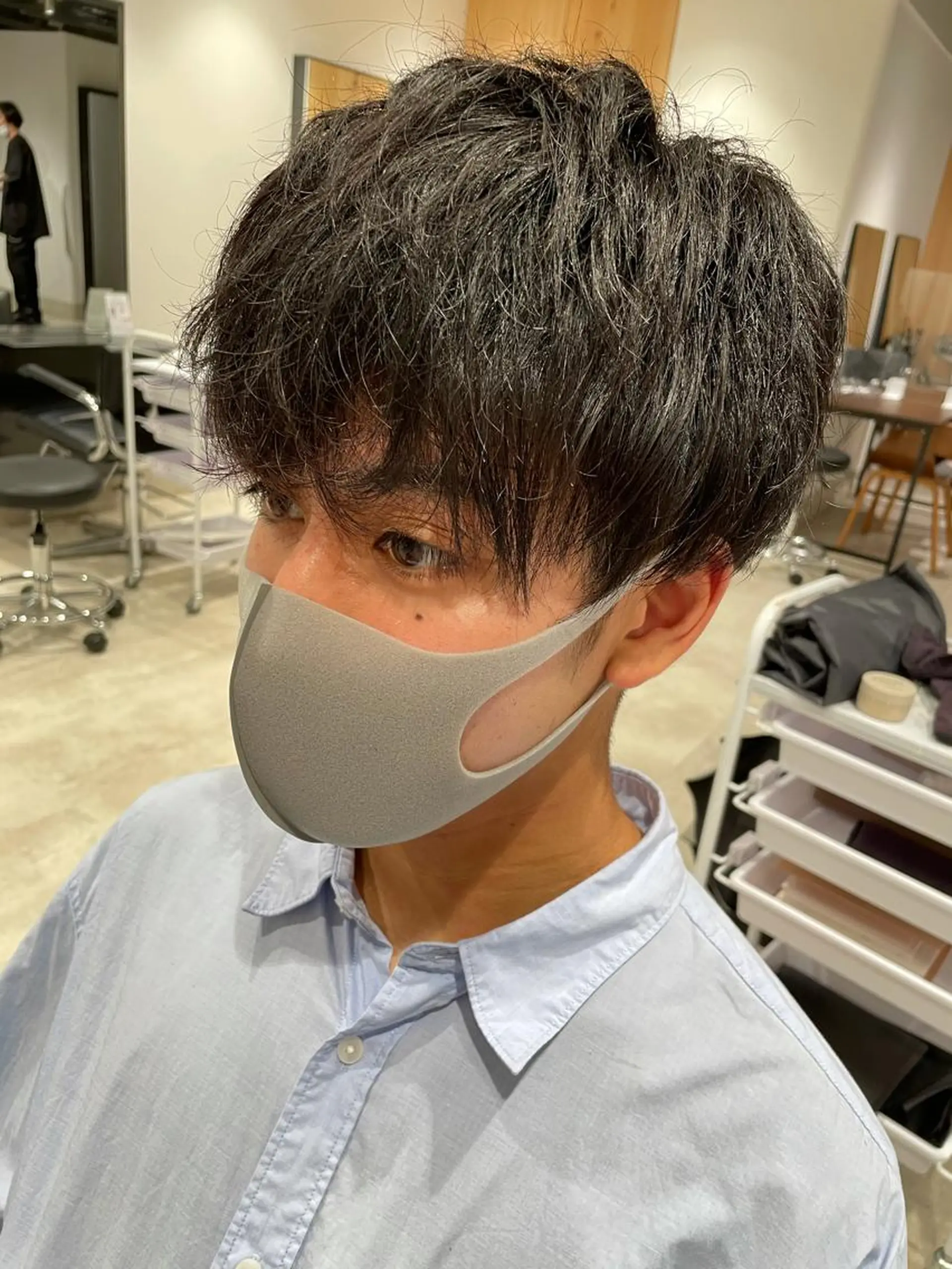 ショート カラー パーマ ヘアアレンジ メンズ パーソナルカラー合わ せたカラー🤍なつみのヘアスタイル