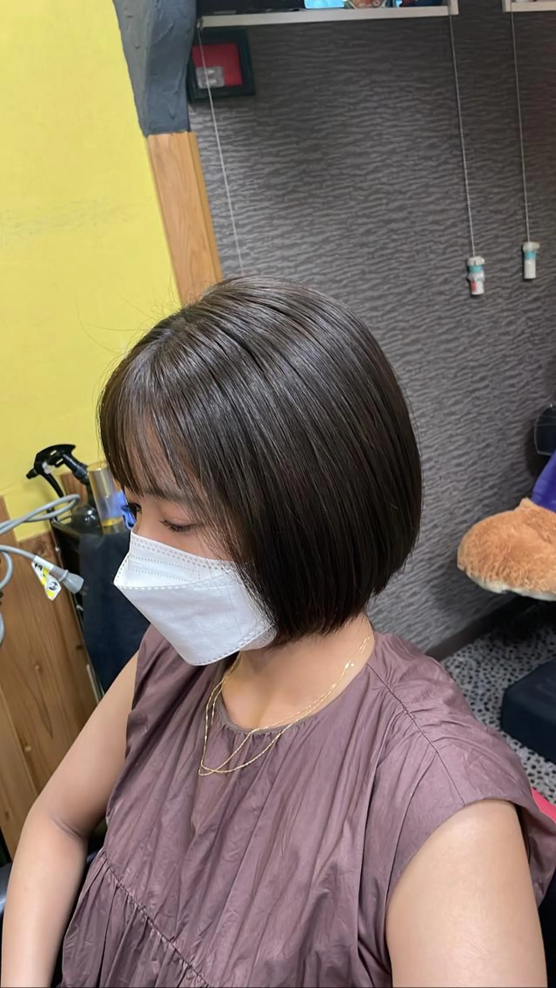 ショート カラー トリートメント デザインカラー🏝️ 須賀汐音のヘアスタイル