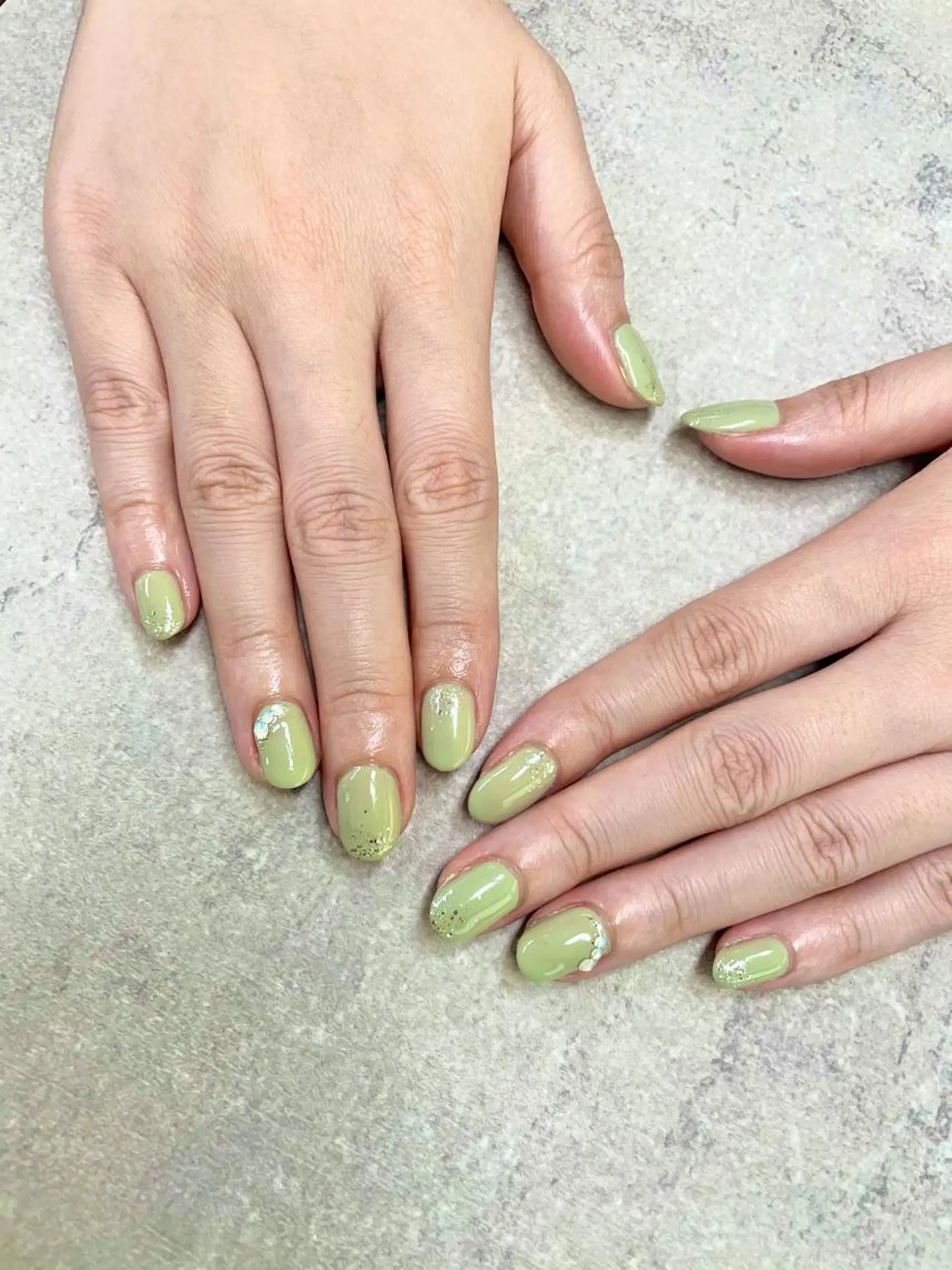 ネイル グリーン ワンカラーネイル FASTNAIL PLUS 新宿店のネイルデザイン