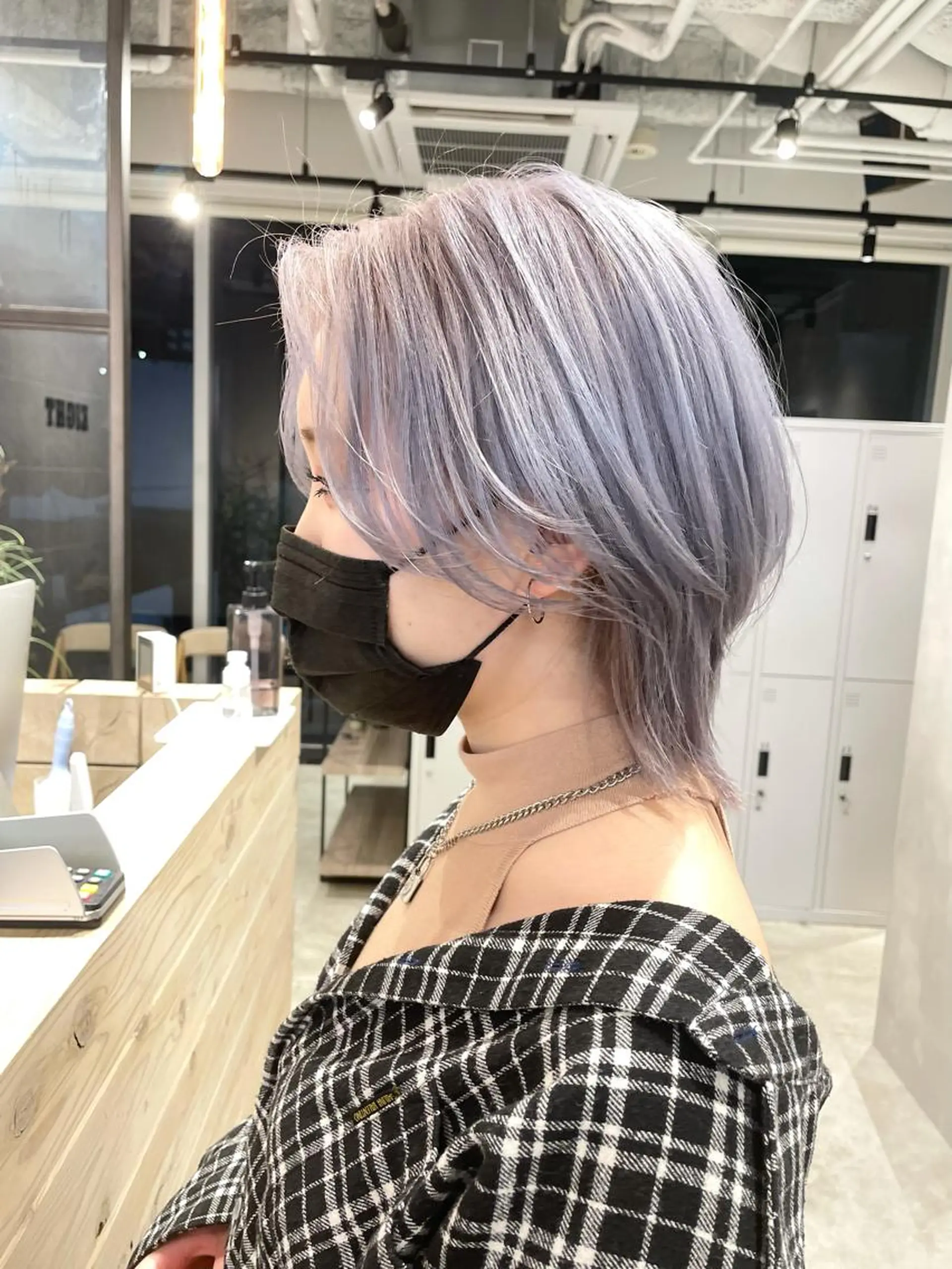 ミディアム カラー ヘアカラー トリートメント ハイトーン×レイヤー ／遠藤将太のヘアスタイル