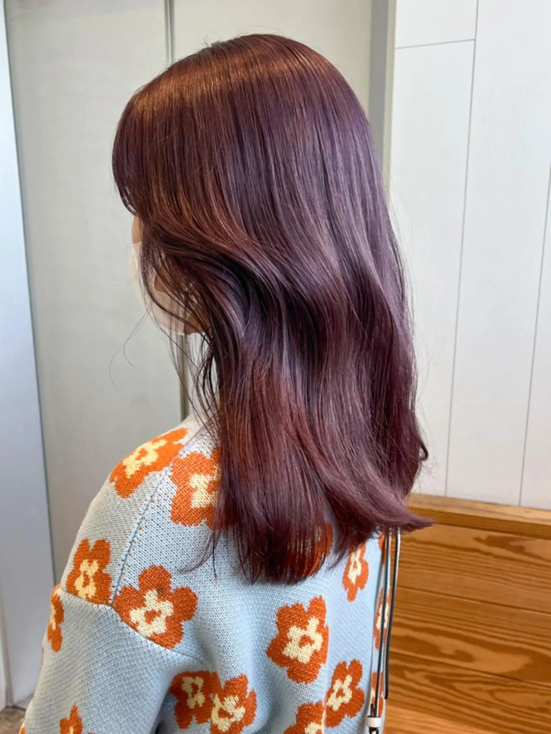 カラー パーマ ヘアアレンジ バイオレットカラー ITbyALBUM 浦和店のヘアスタイル