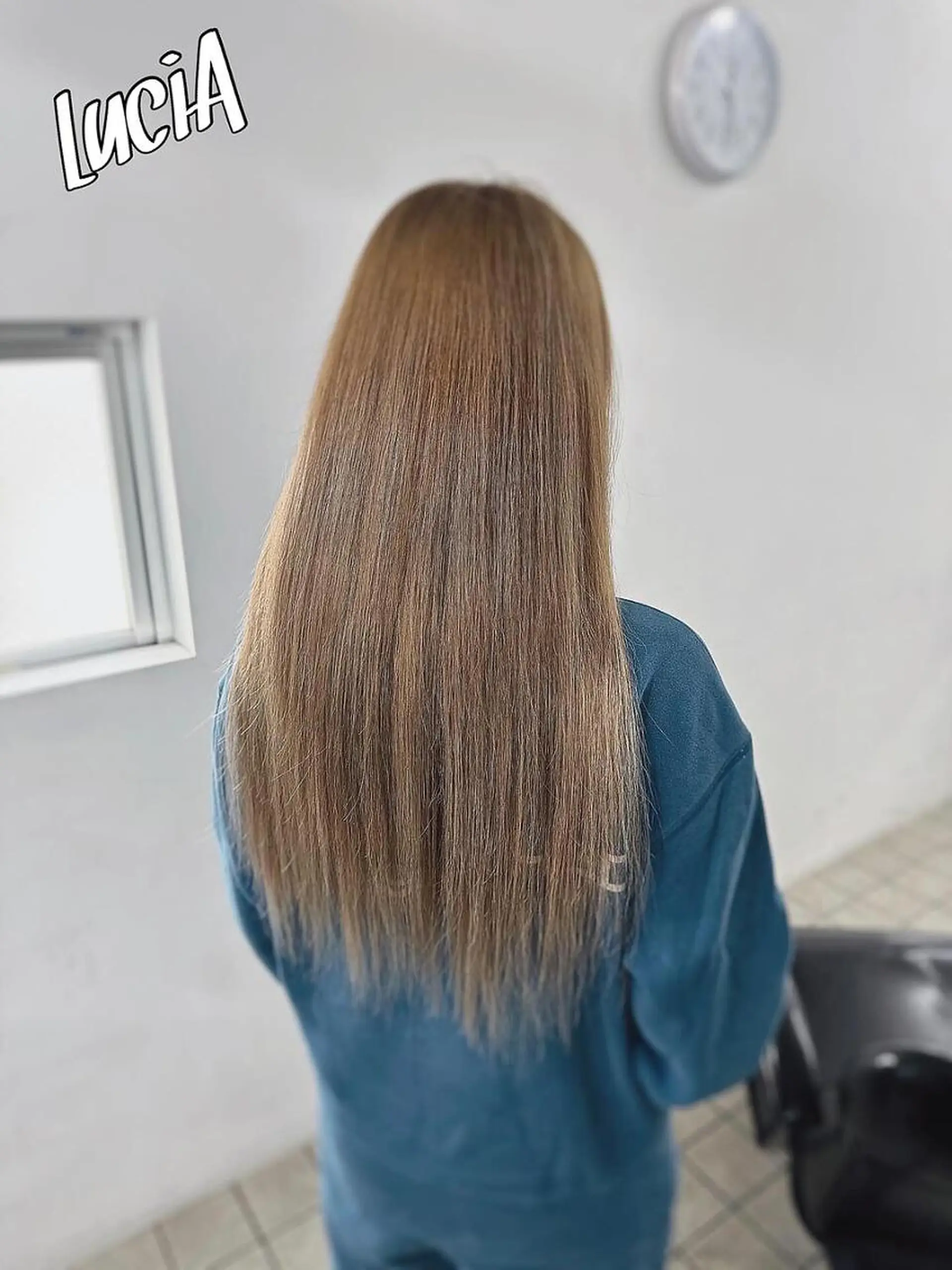 ロング ヘアアレンジ カラー シールエクステ アディクシーカラー バレイヤージュ ブリーチ ケアブリーチ MISAKIエクステ ブリーチ\5900のヘアスタイル