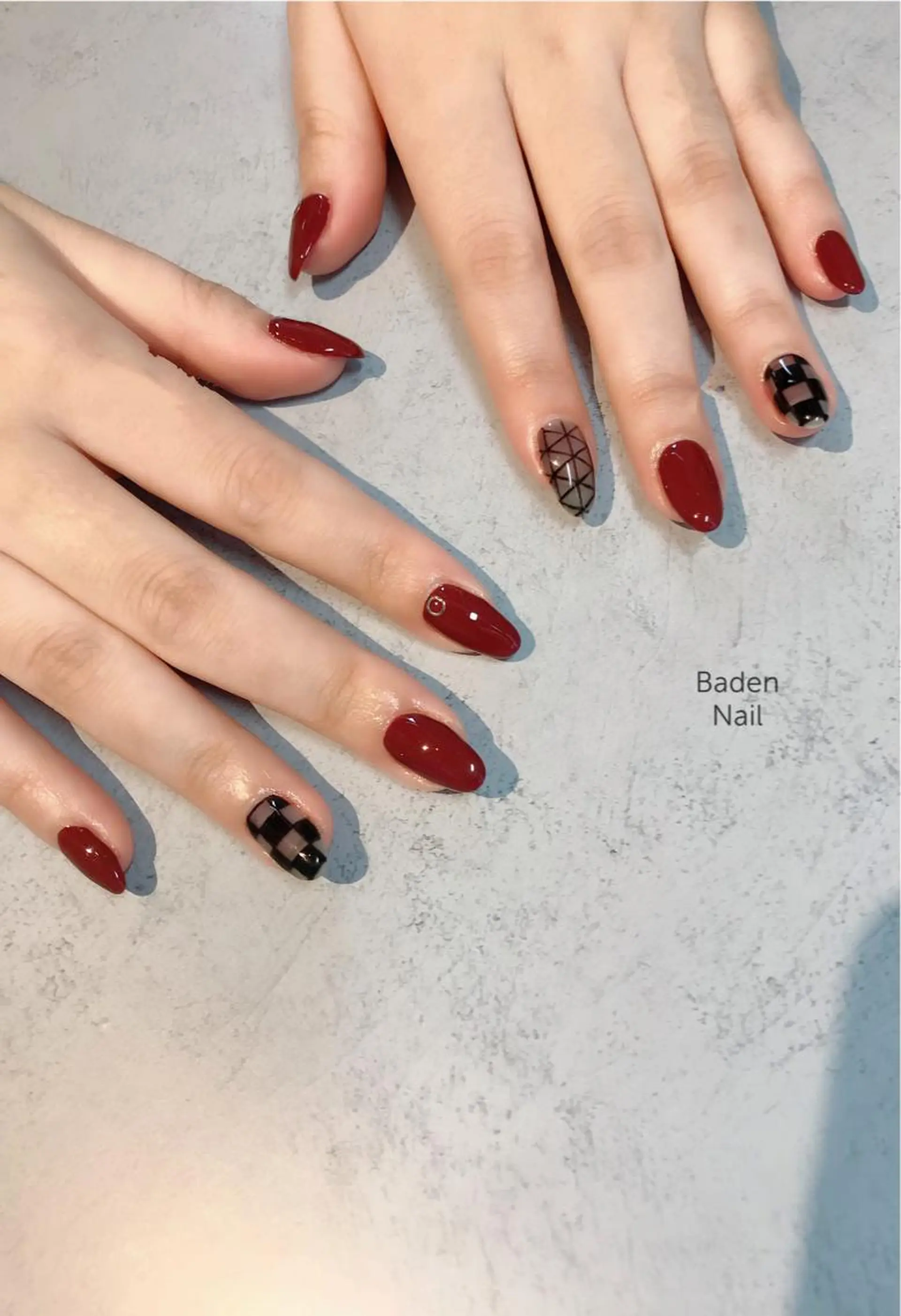 ネイル 成人式 ハンドネイル Baden Nail ﾊﾞ-ﾃﾞﾝ ﾈｲﾙのネイルデザイン
