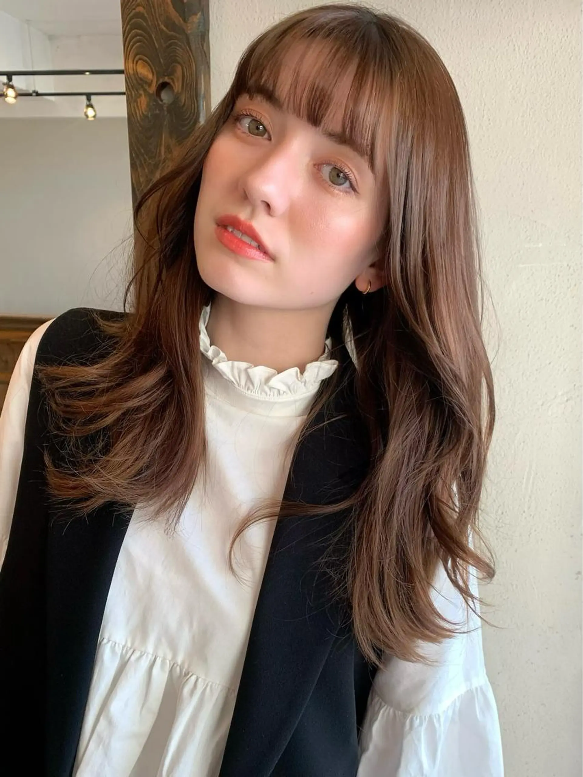 ミディアム カラー パーマ ヘアアレンジ カット ヘアカラー トリートメント ヘッドスパ ヘアセット 透明感/オリーブ/ グレージュ/YUKAのヘアスタイル