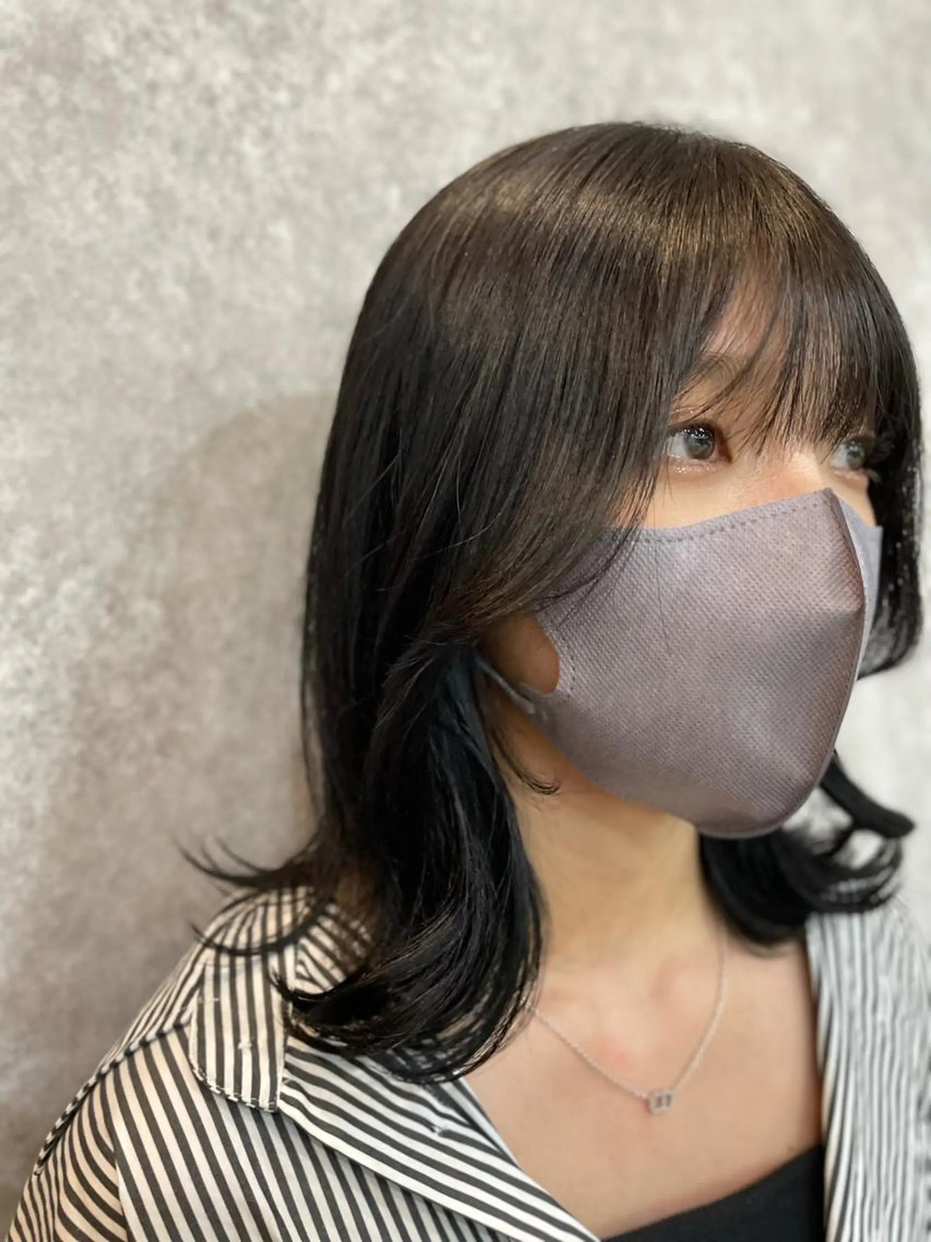 ミディアム カラー ケアカラー くびれヘア たなか りなのヘアスタイル