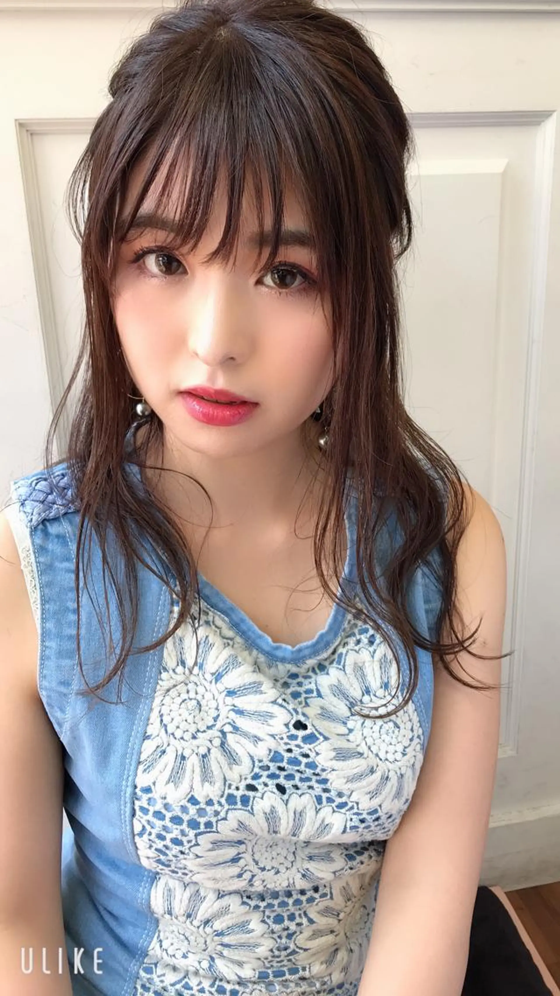 セミロング ヘアアレンジ ハーフアップ ヘアセット 成松 勇治のヘアスタイル