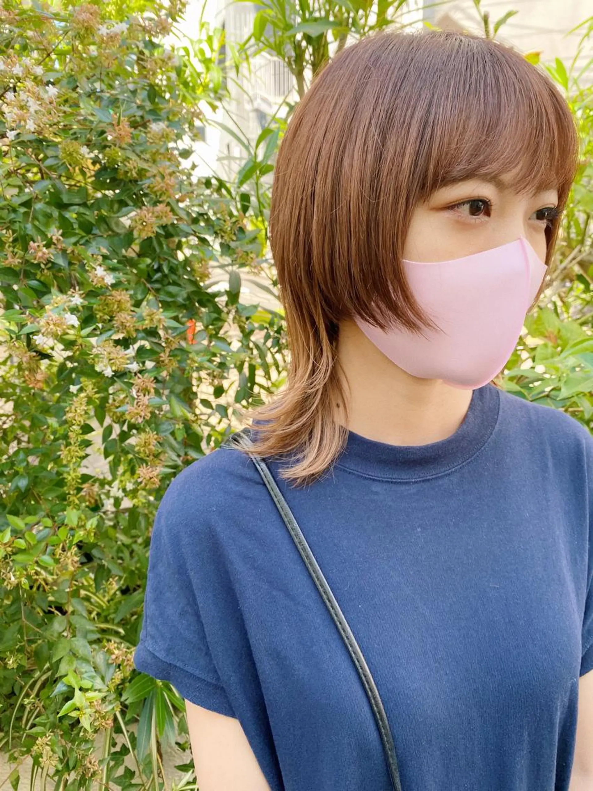 ショート カラー ヘアアレンジ シールエクステ エクステ レイヤーウルフ エクステ磯部のヘアスタイル