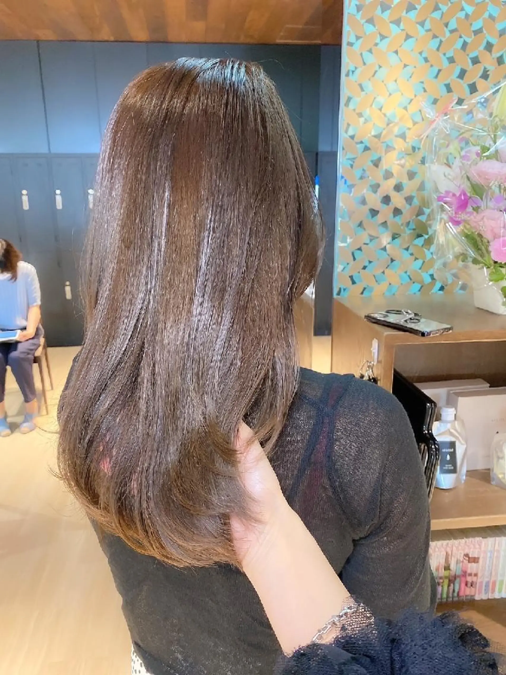 ロング くびれヘア 顔周りカット 韓国風ヘア レイヤーカット 小顔カット Nanako。/韓国 ハッシュカットのヘアスタイル