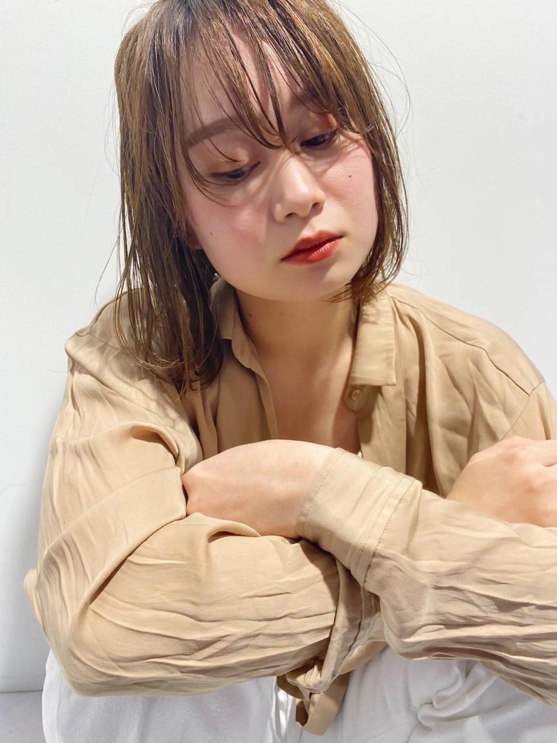 ショート カラー パーマ ボブ カット ヘアカラー 新井 広之のヘアスタイル