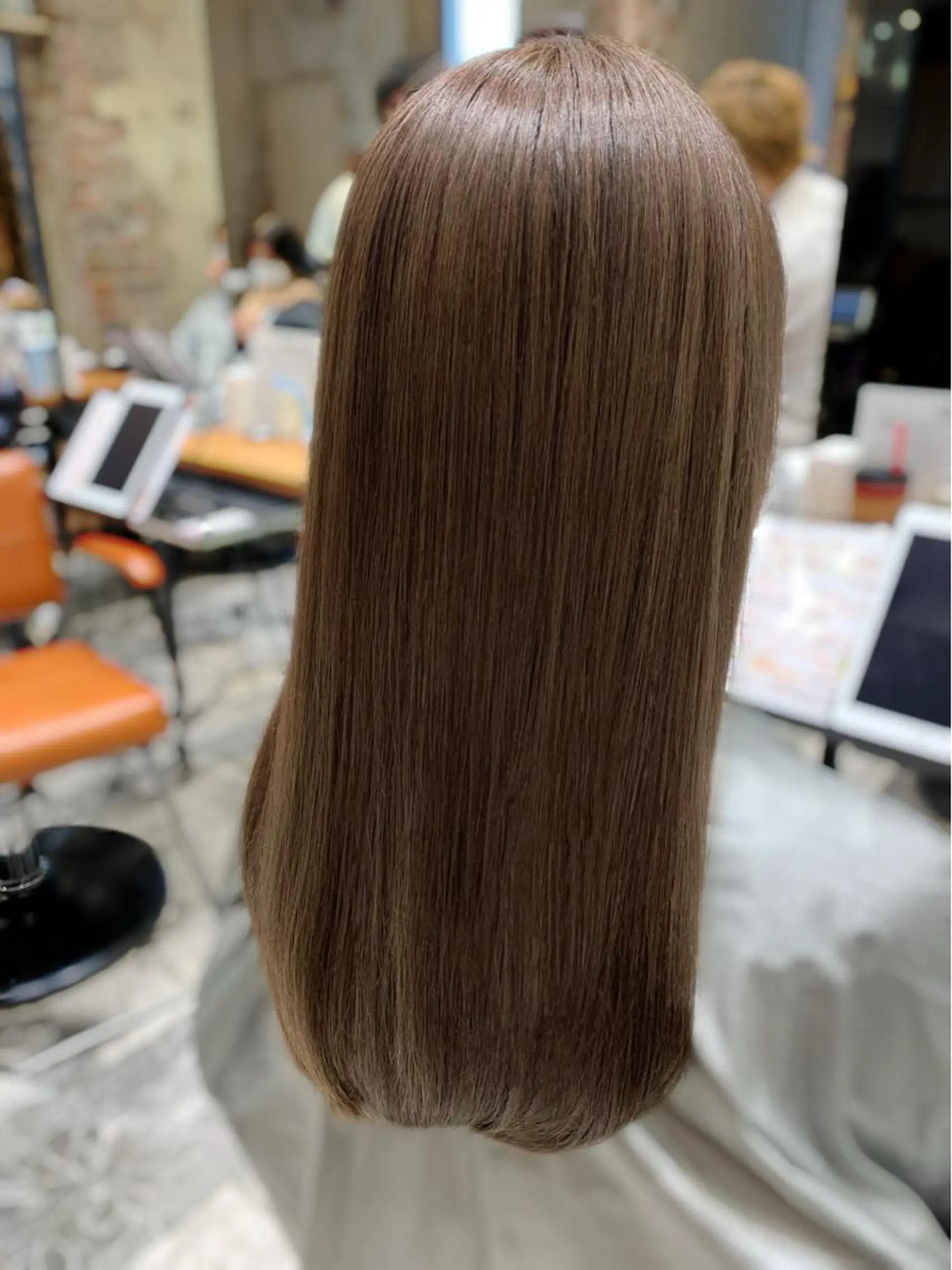 セミロング カラー 黒髪 ブリーチ ブリーチなしカラー 伸ばしかけ 髪質改善 トリートメント ヘッドスパ 美髪ヘッドスパ🫧 西山紗奈江💆‍♀️のヘアスタイル