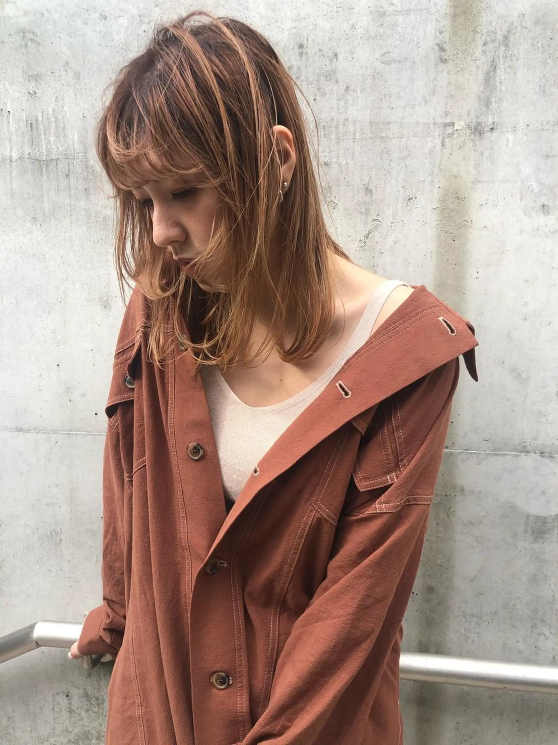 ミディアム カラー 外国人風カラー カット ヘアカラー トリートメント kazuki iconのヘアスタイル