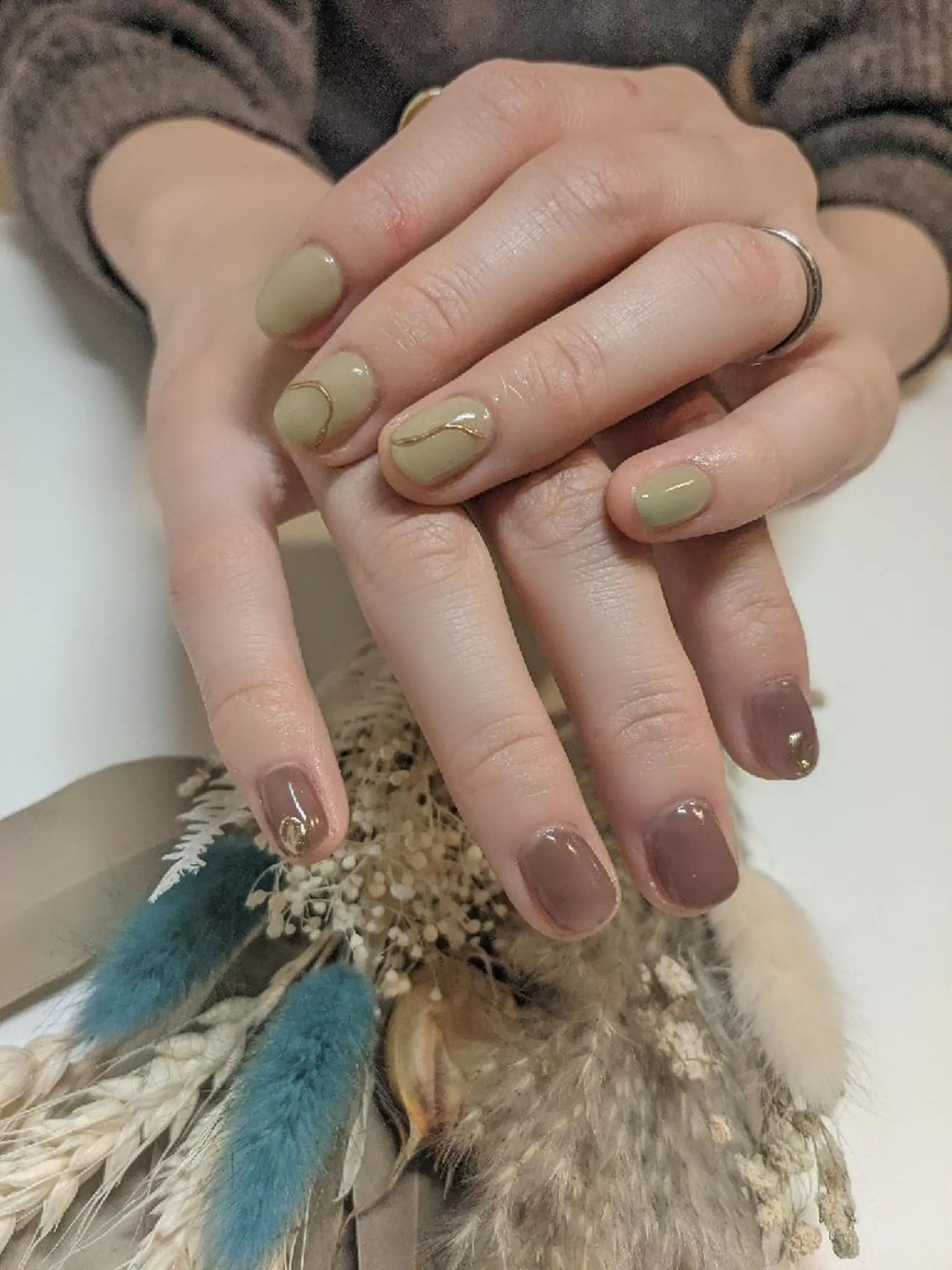 ネイル ピスタチオネイル ハンドネイル Nailsalon Arumのネイルデザイン