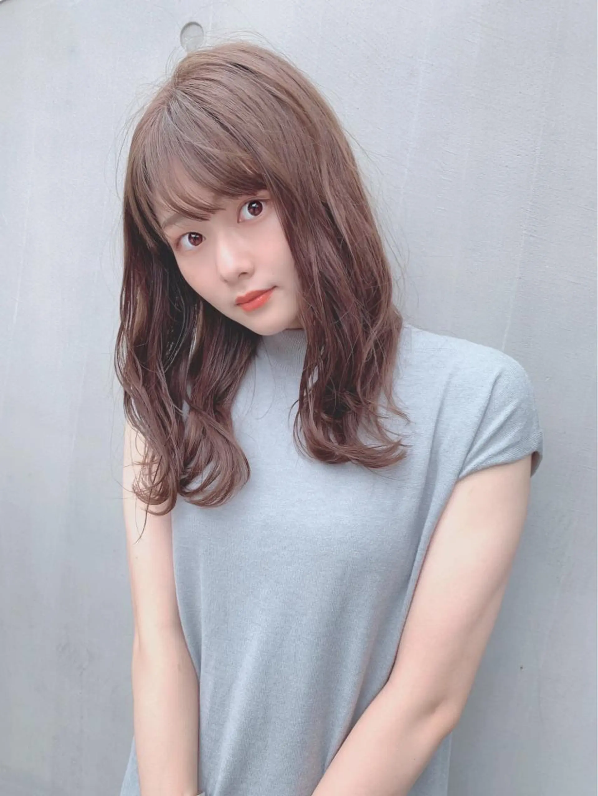セミロング カラー パーマ ヘアアレンジ 【公式】amble luxe池袋東口🩷のヘアスタイル