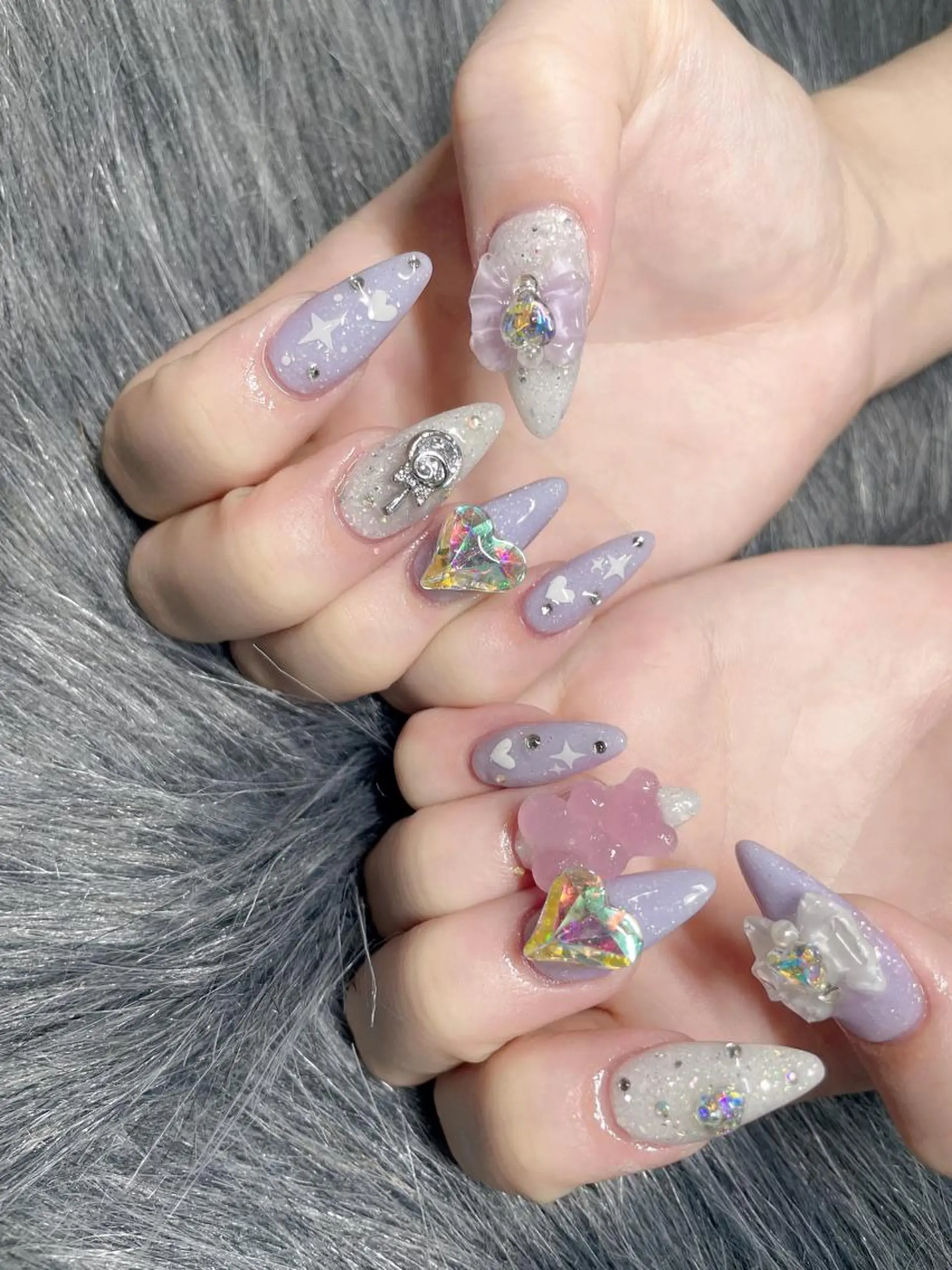 ミディアム ネイル ハンドネイル 《LB》ラブリエ Nail&eyeのマツエク・マツパデザイン