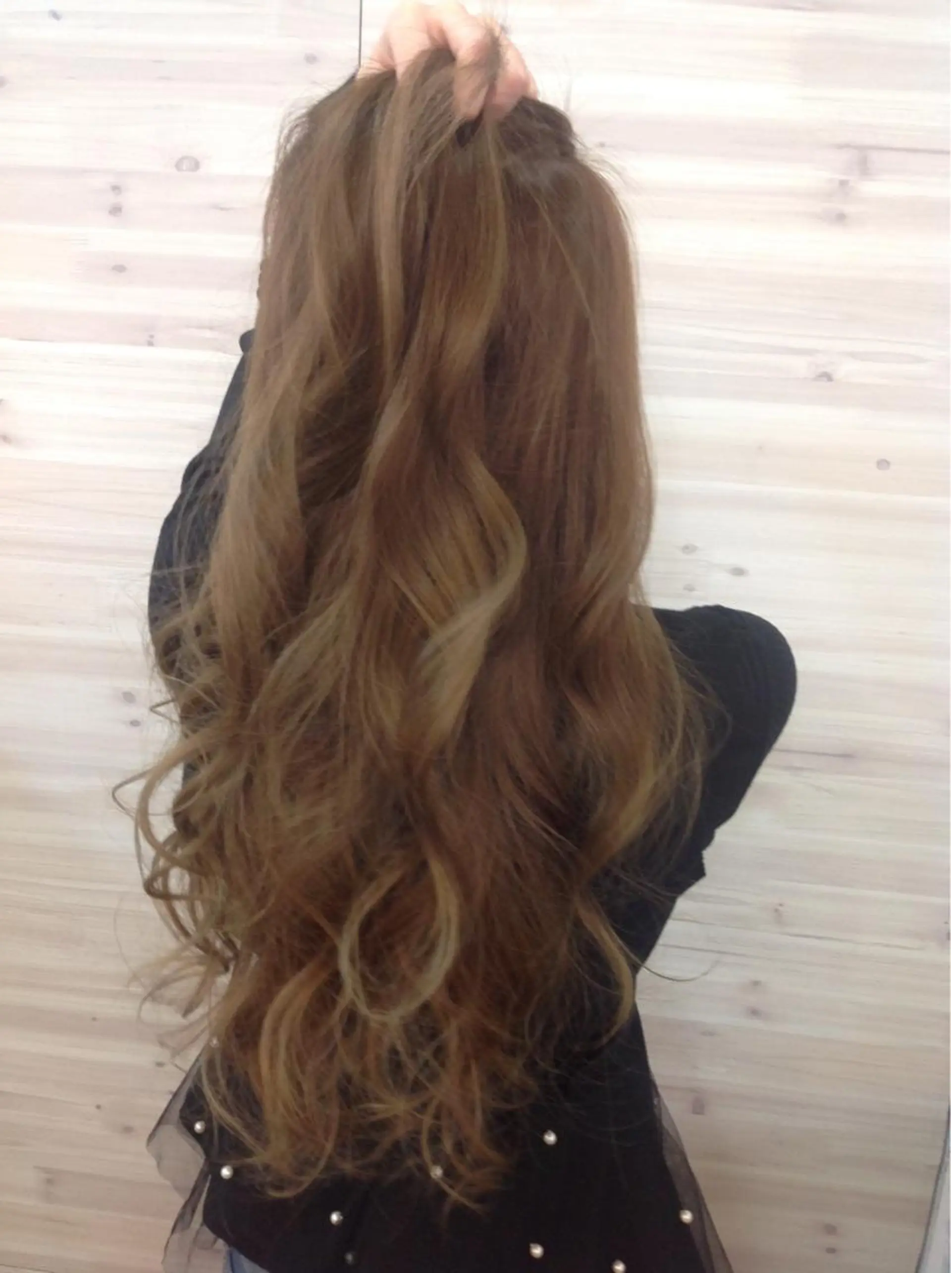 ロング カラー ベージュカラー ロング カット ヘアカラー 藤野 陵平のヘアスタイル