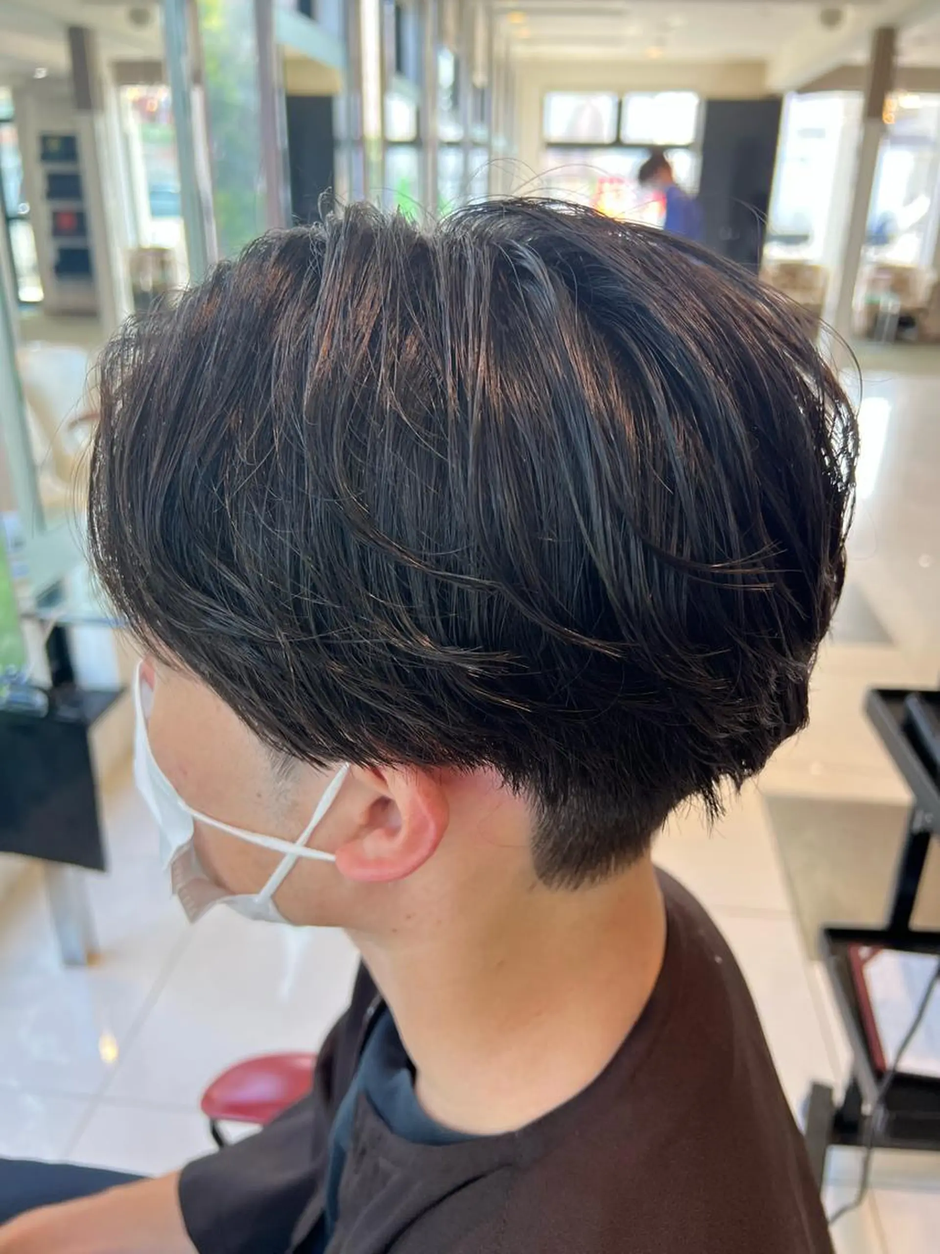 パーマ メンズ センターパート メンズパーマ ニュアンスパーマ カット 野口 竜矢のヘアスタイル