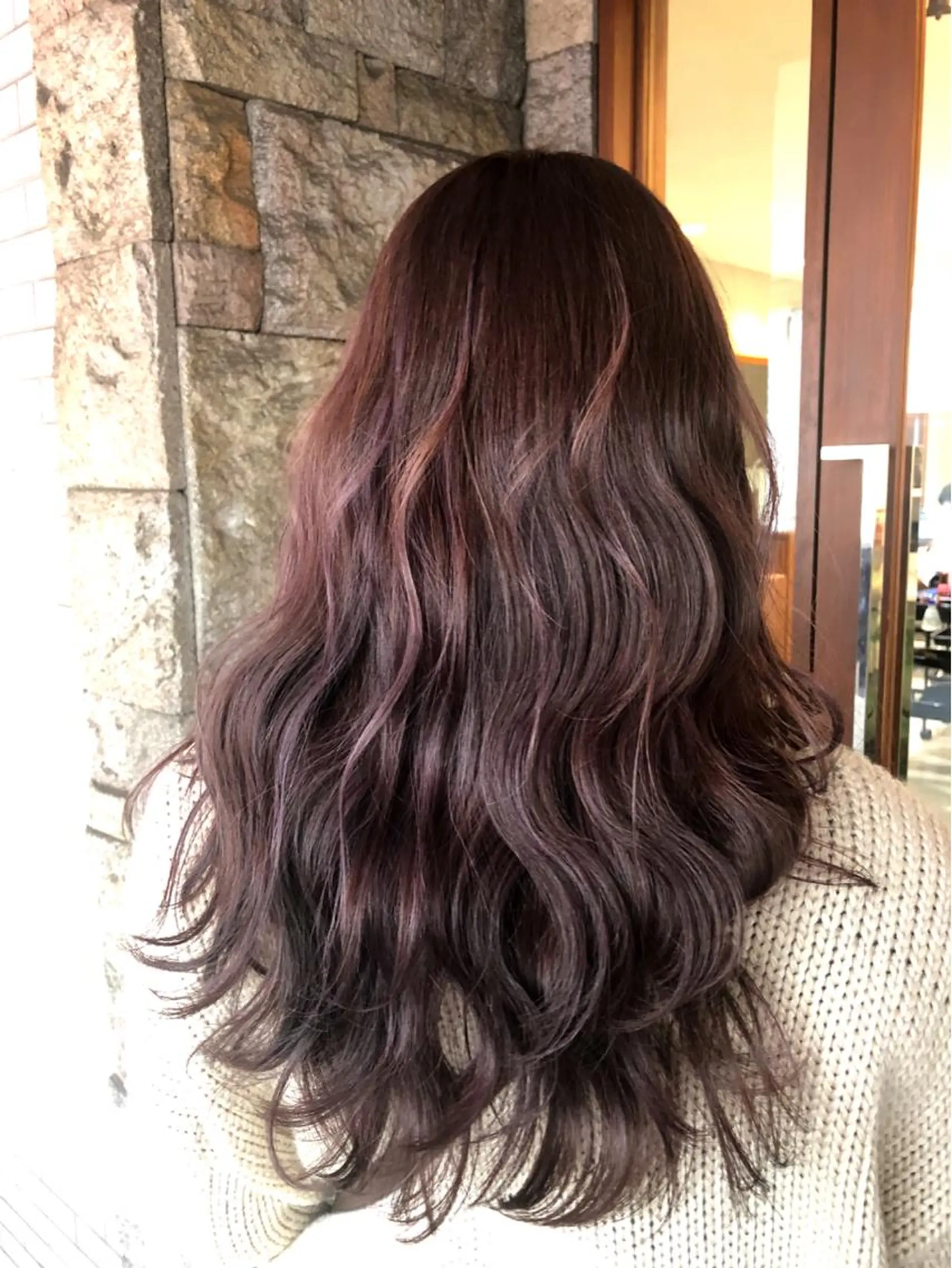 ロング カラー アッシュ ピンクカラー ピンクアッシュ パープルカラー 萩原 凌✄のヘアスタイル