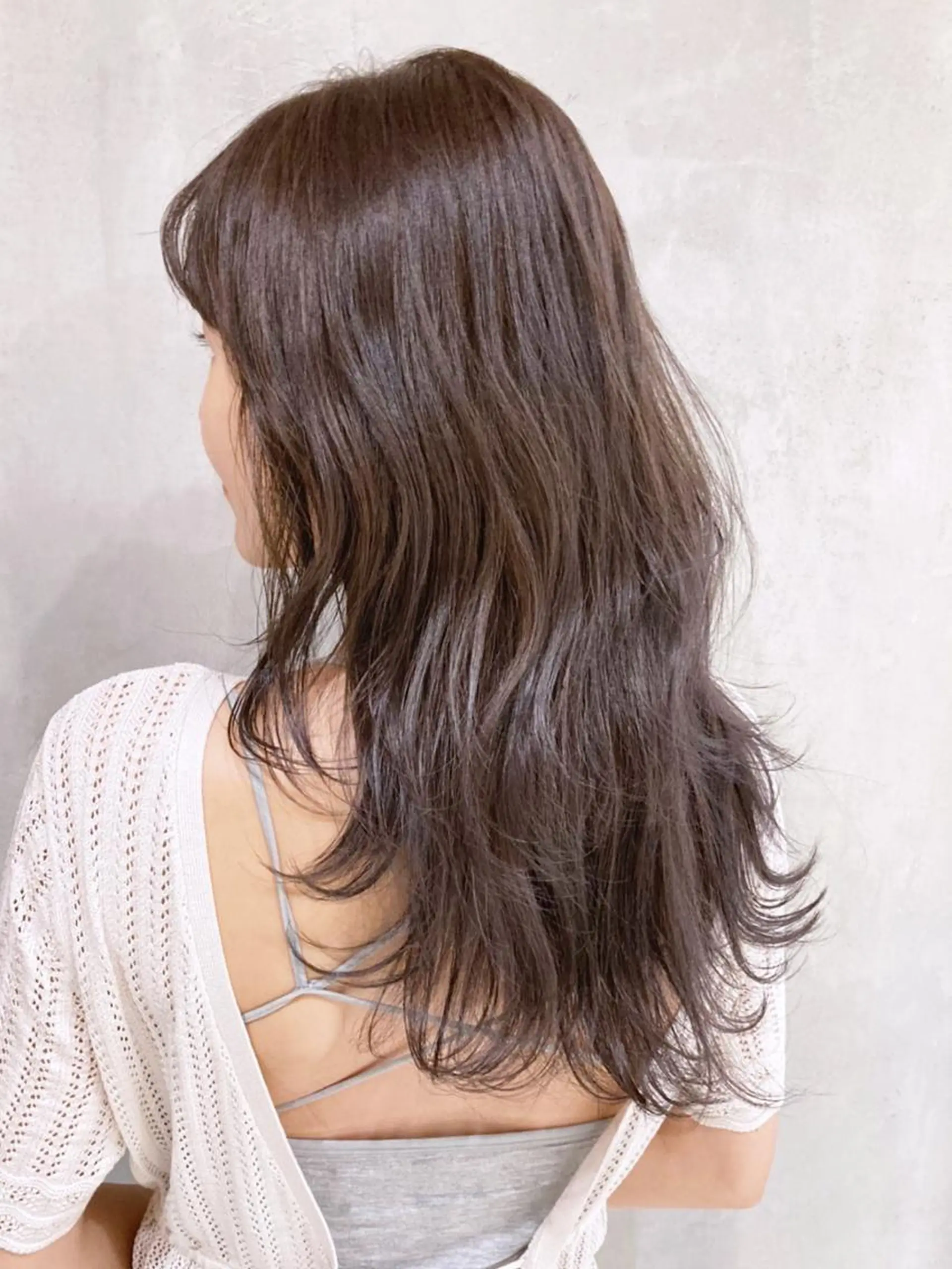 セミロング カラー パーマ ヘアアレンジ アッシュ アッシュブラウン ブラウンカラー ITbyALBUM 八王子店のヘアスタイル