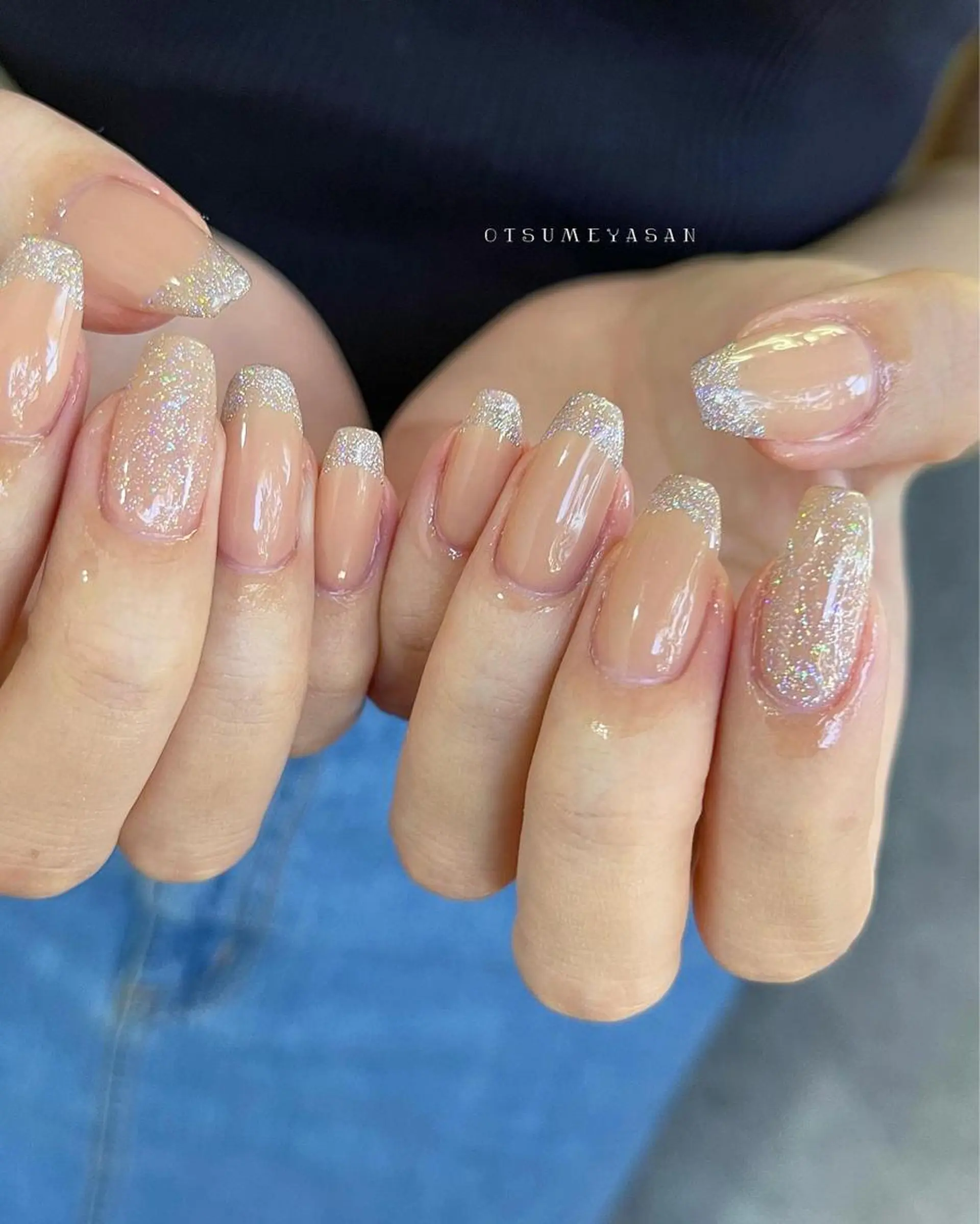 ネイル フラッシュネイル フレンチネイル 韓国ネイル ニュアンスネイル ぷっくりネイル わたなべ ちかのネイルデザイン
