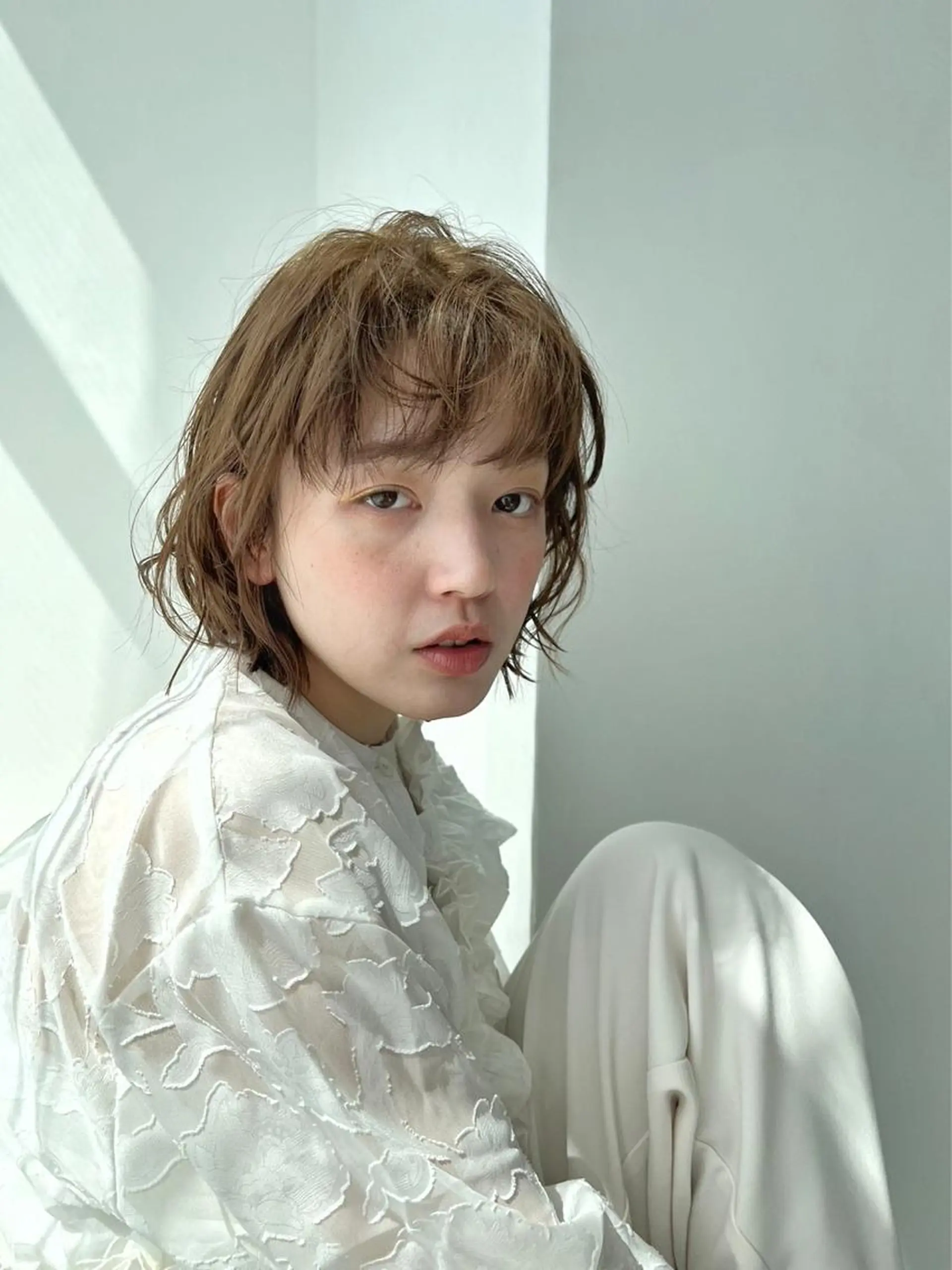 ショート パーマ 透明感カラー/京橋/ reikoのヘアスタイル