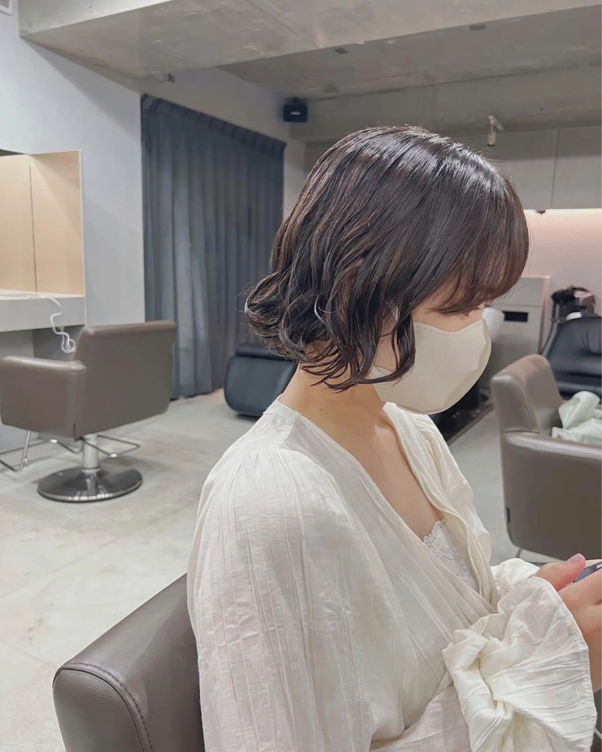 ショート パーマ ボブパーマコテ巻き風 パーマNo1深江秀平のヘアスタイル