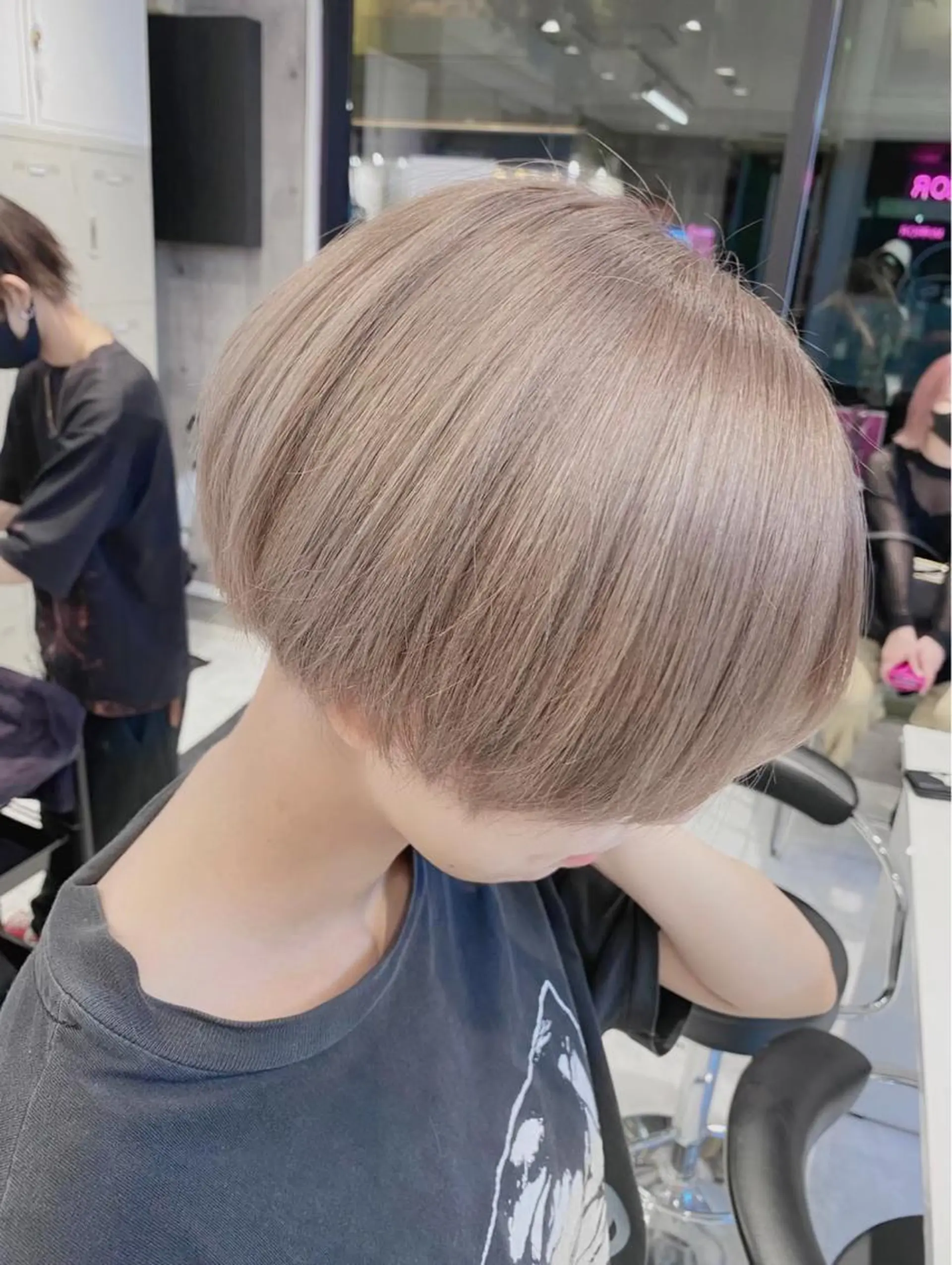 セミロング カラー アッシュ アッシュグレー アッシュグレージュ バレイヤージュ ミストバング 【バレイヤージュ】 🔥メンズRYUTAのヘアスタイル