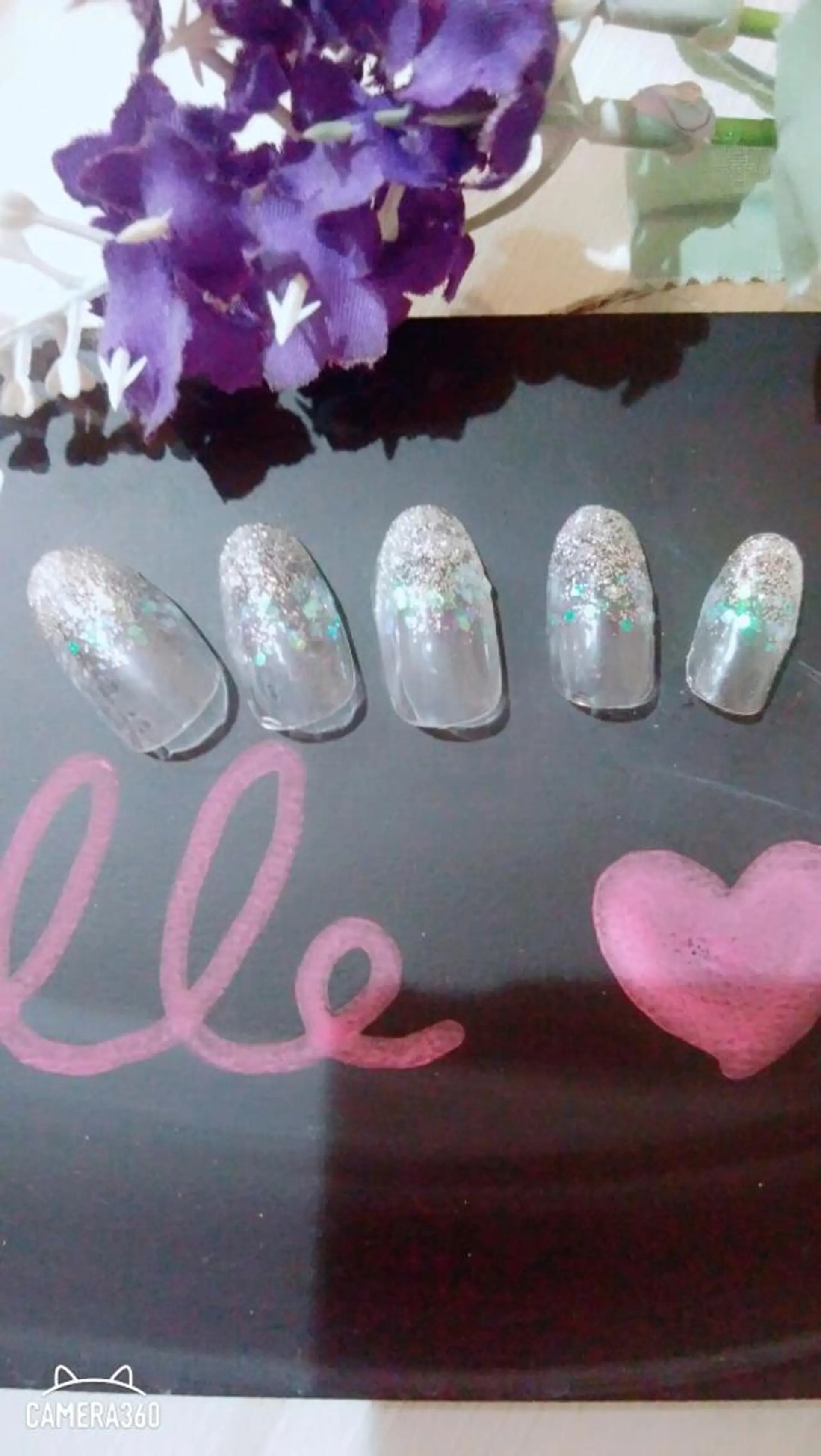 ネイル クリアネイル ラメ(グリッター) ラメグラデーション ネイリスト AIKOのネイルデザイン