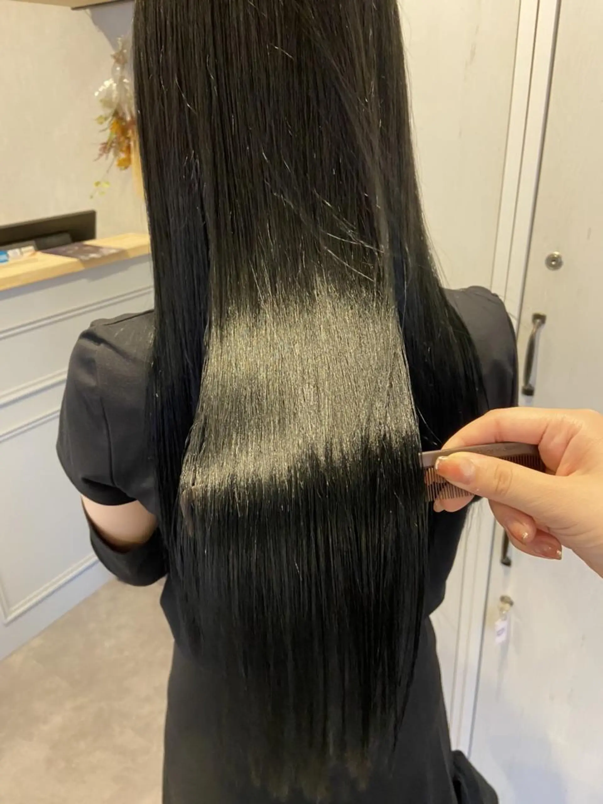 ロング カット 縮毛矯正 ELLE&SALLY 石野のヘアスタイル