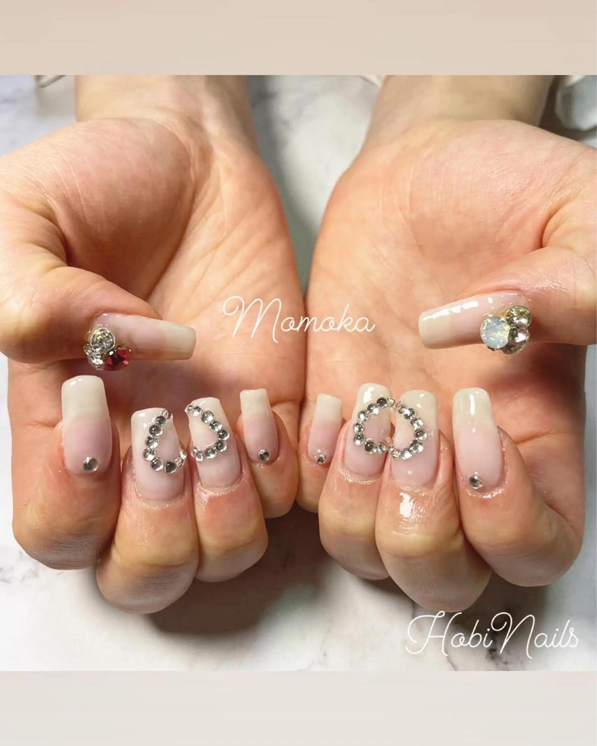 ネイル ハート Momo nailsalonのネイルデザイン