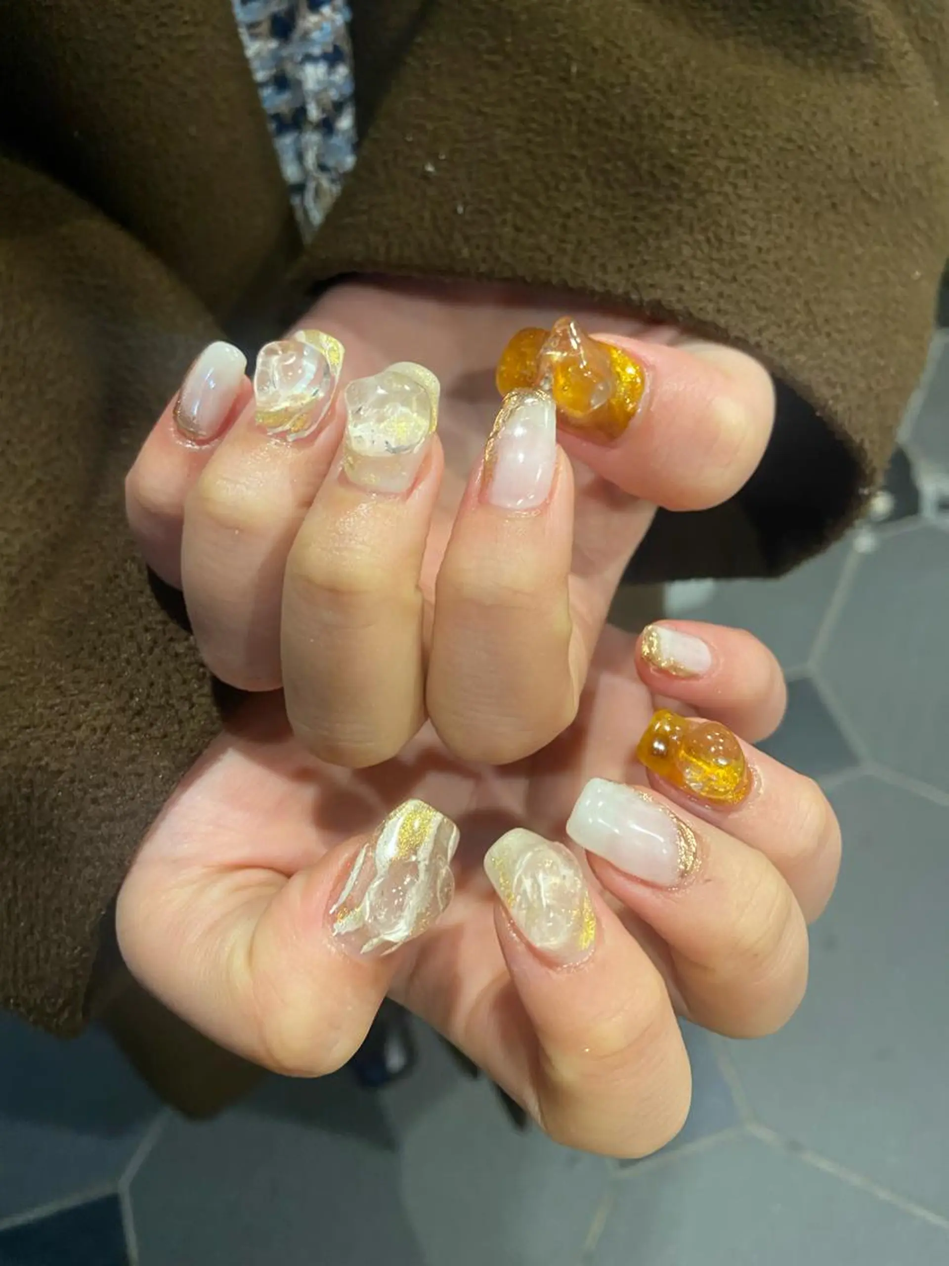 ネイル アートネイル クリアネイル パステルネイル . unffのネイルデザイン