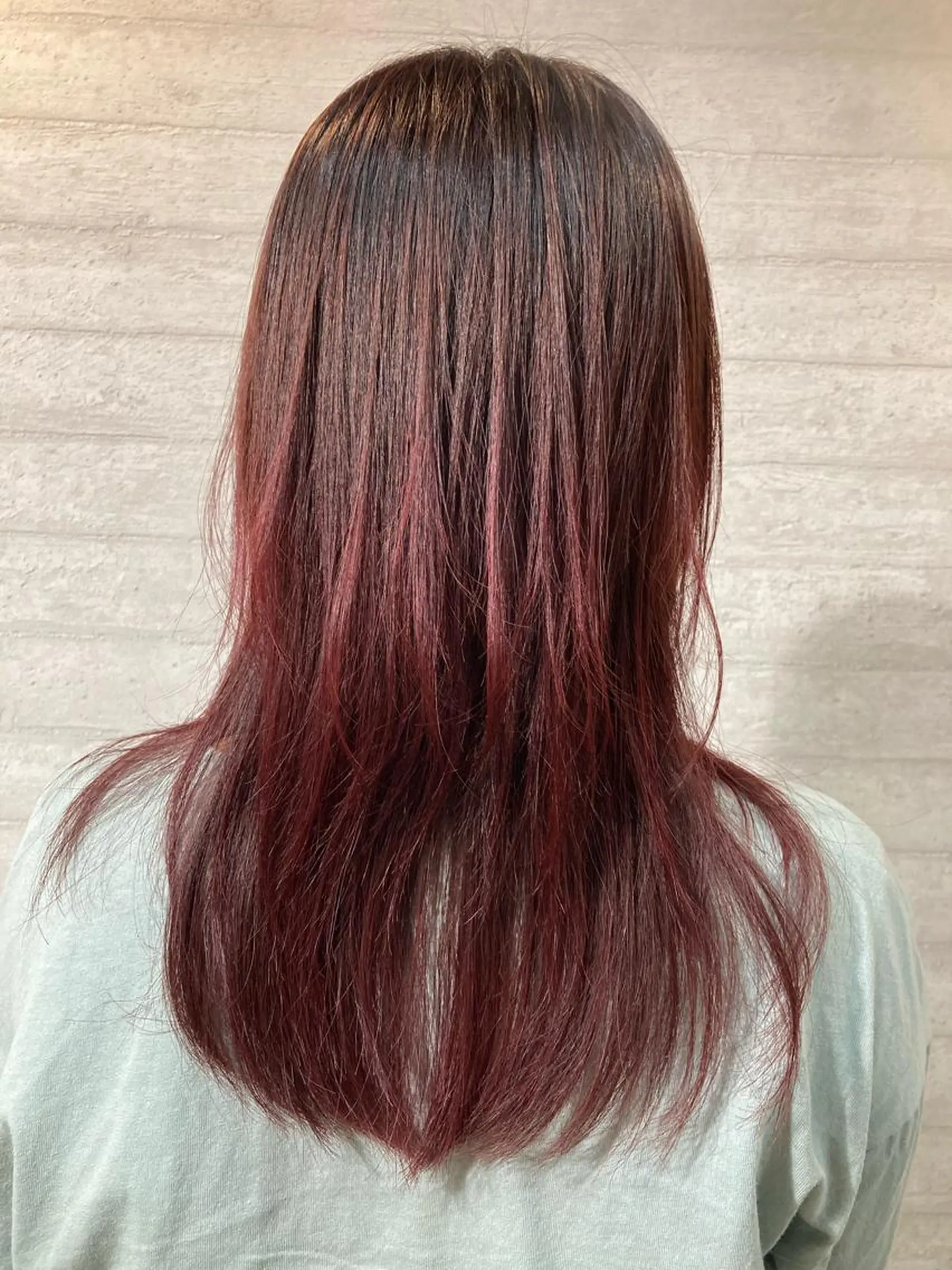 セミロング カラー カット 縮毛矯正 senses ミヤコのヘアスタイル