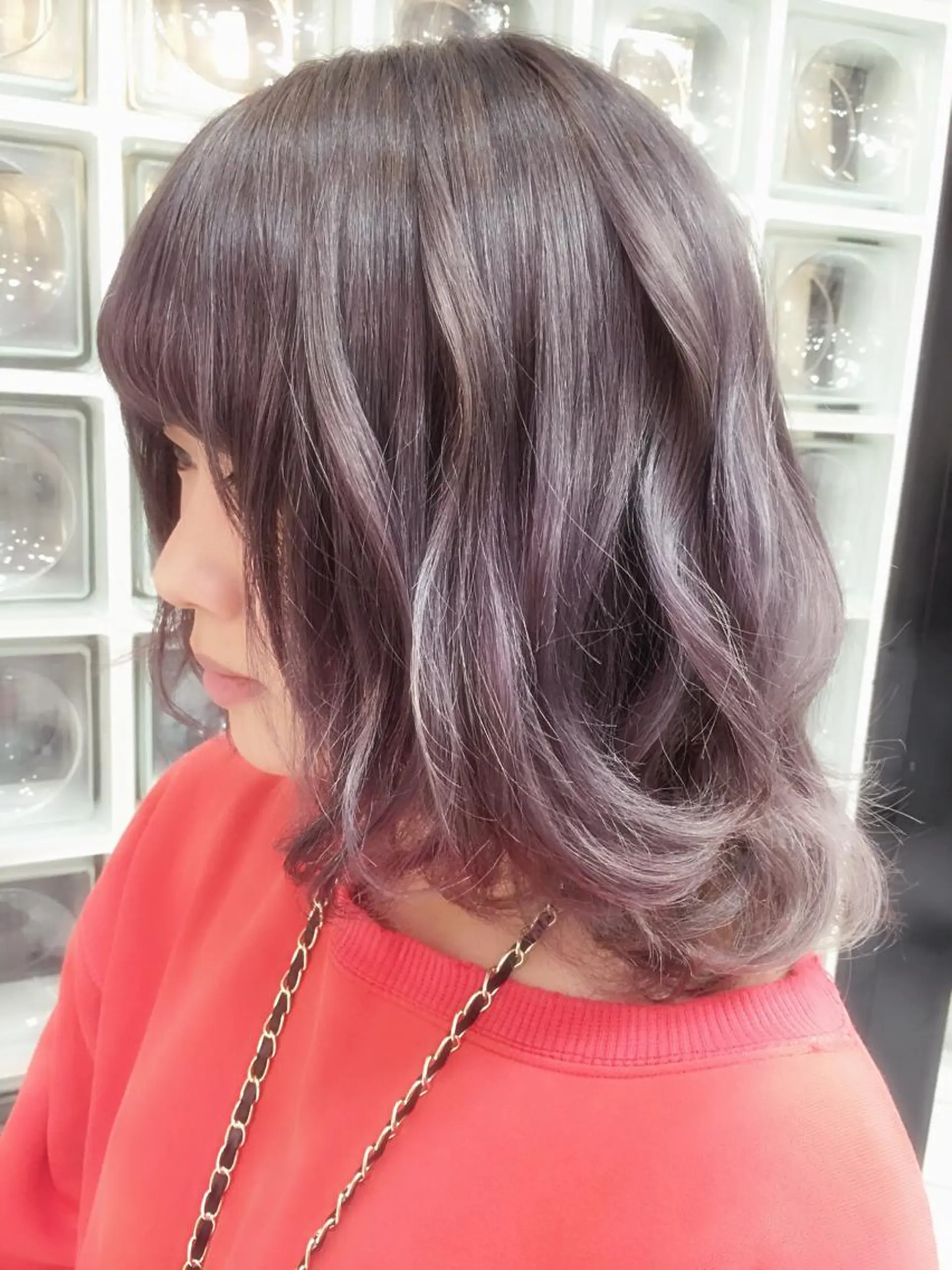 ショート ミディアム カラー パーマ 神山 昌子のヘアスタイル