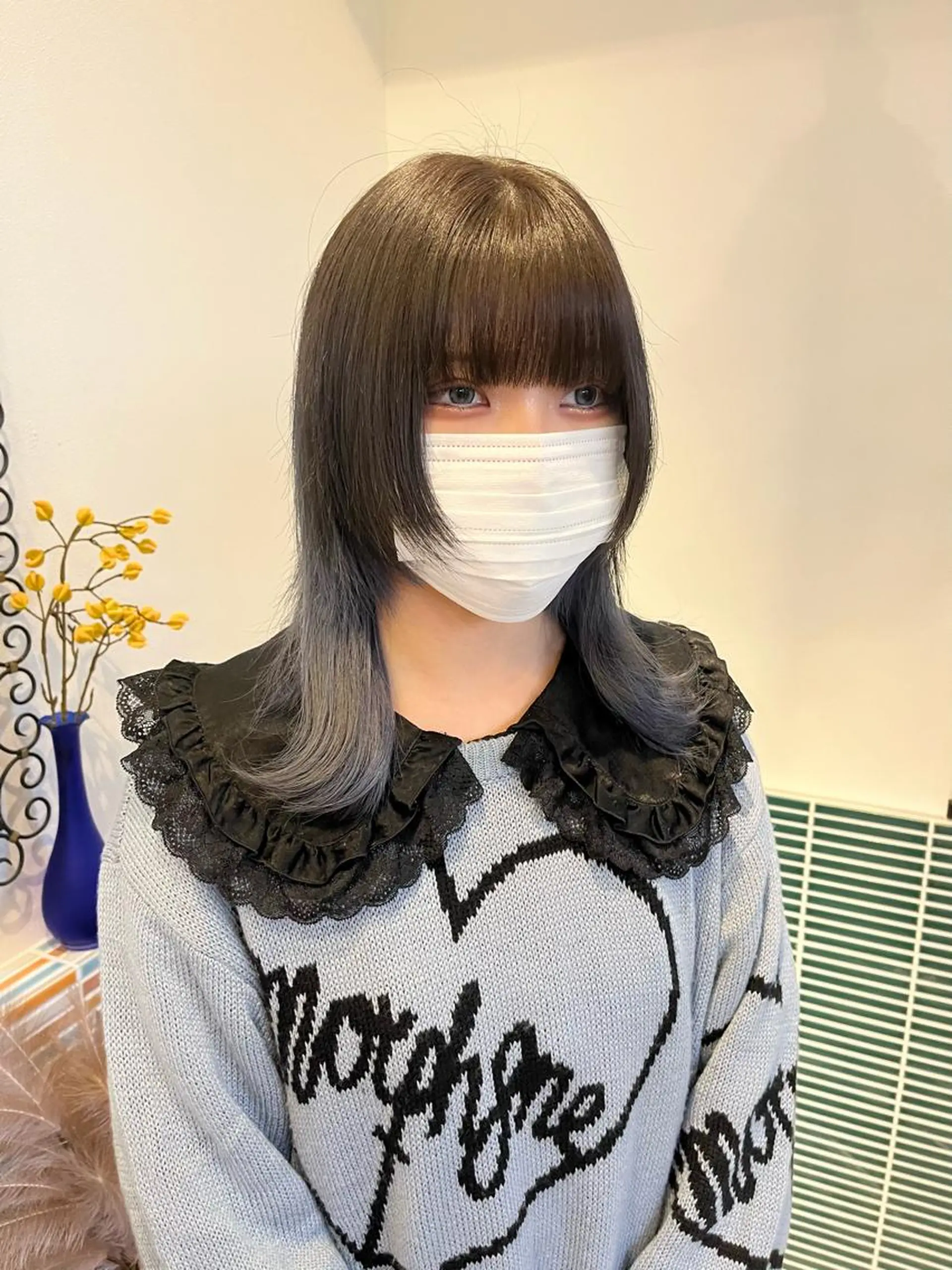 ミディアム カラー ブリーチ インナーカラー カット ヘアカラー トリートメント 🩷ハイトーン透明感 レイヤー🩷ユリカのヘアスタイル