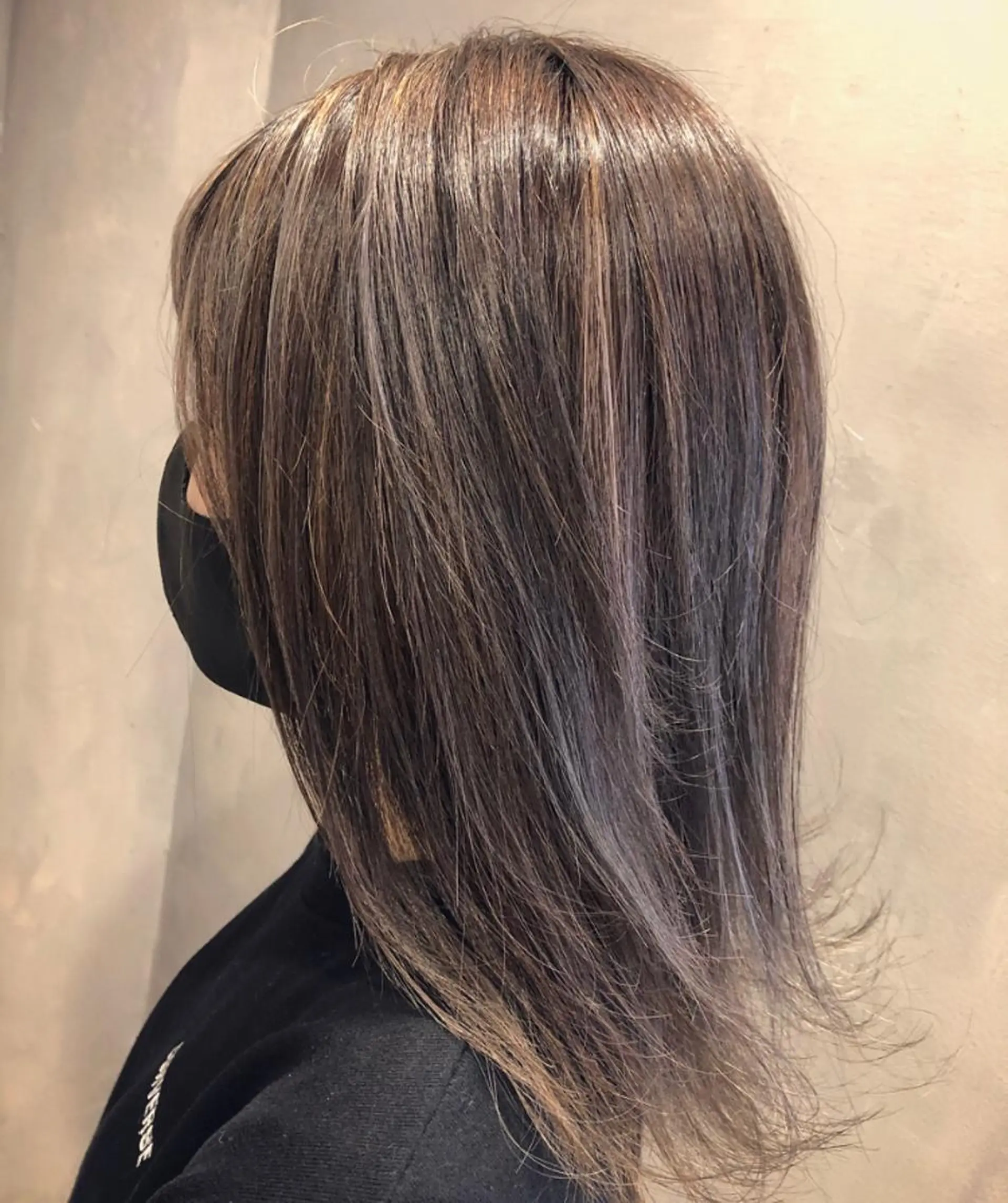 セミロング カラー 髪質改善⭐️ 桜場のヘアスタイル