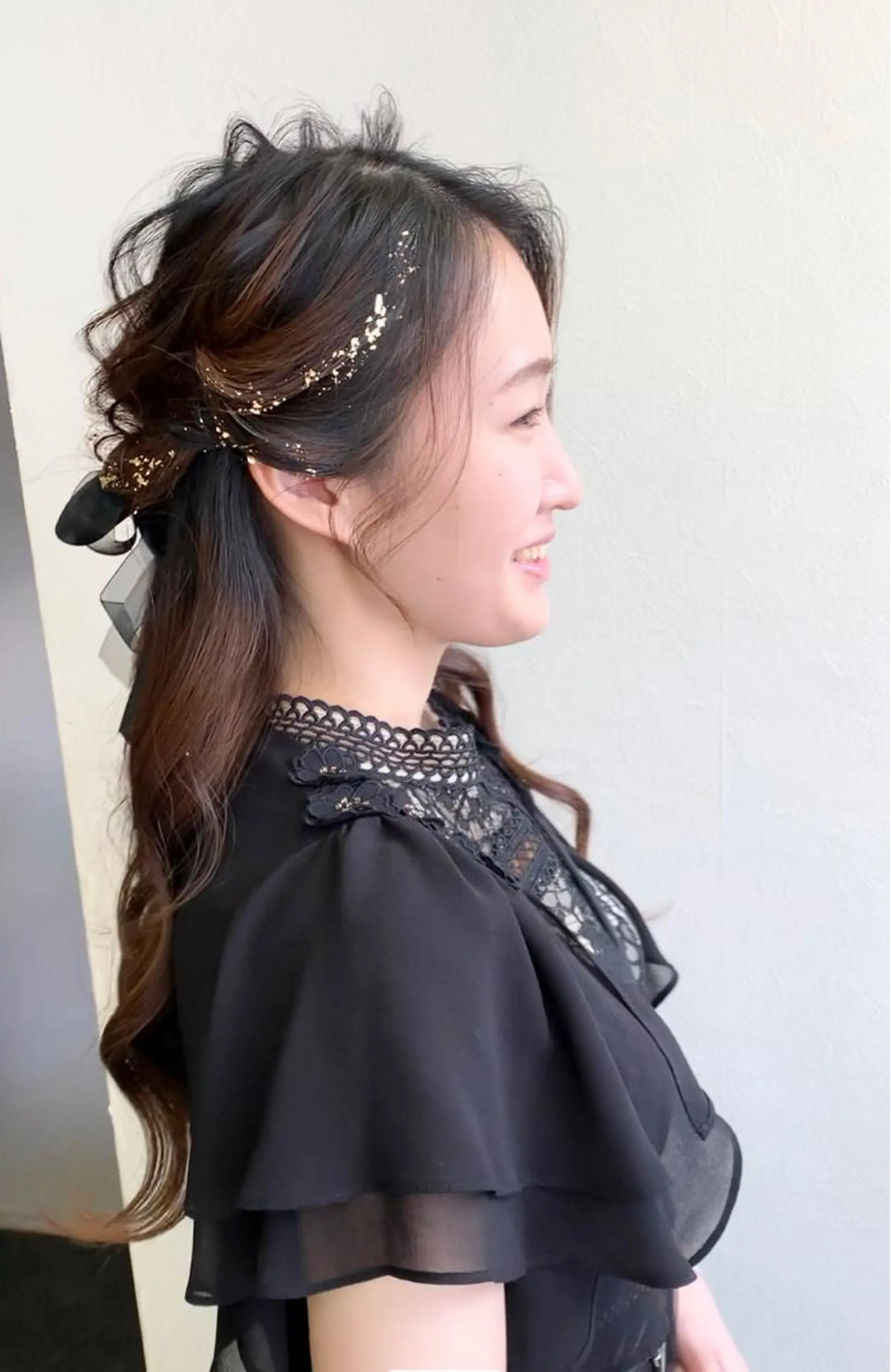 ヘアアレンジ ハーフアップ 谷口 弥生のヘアスタイル