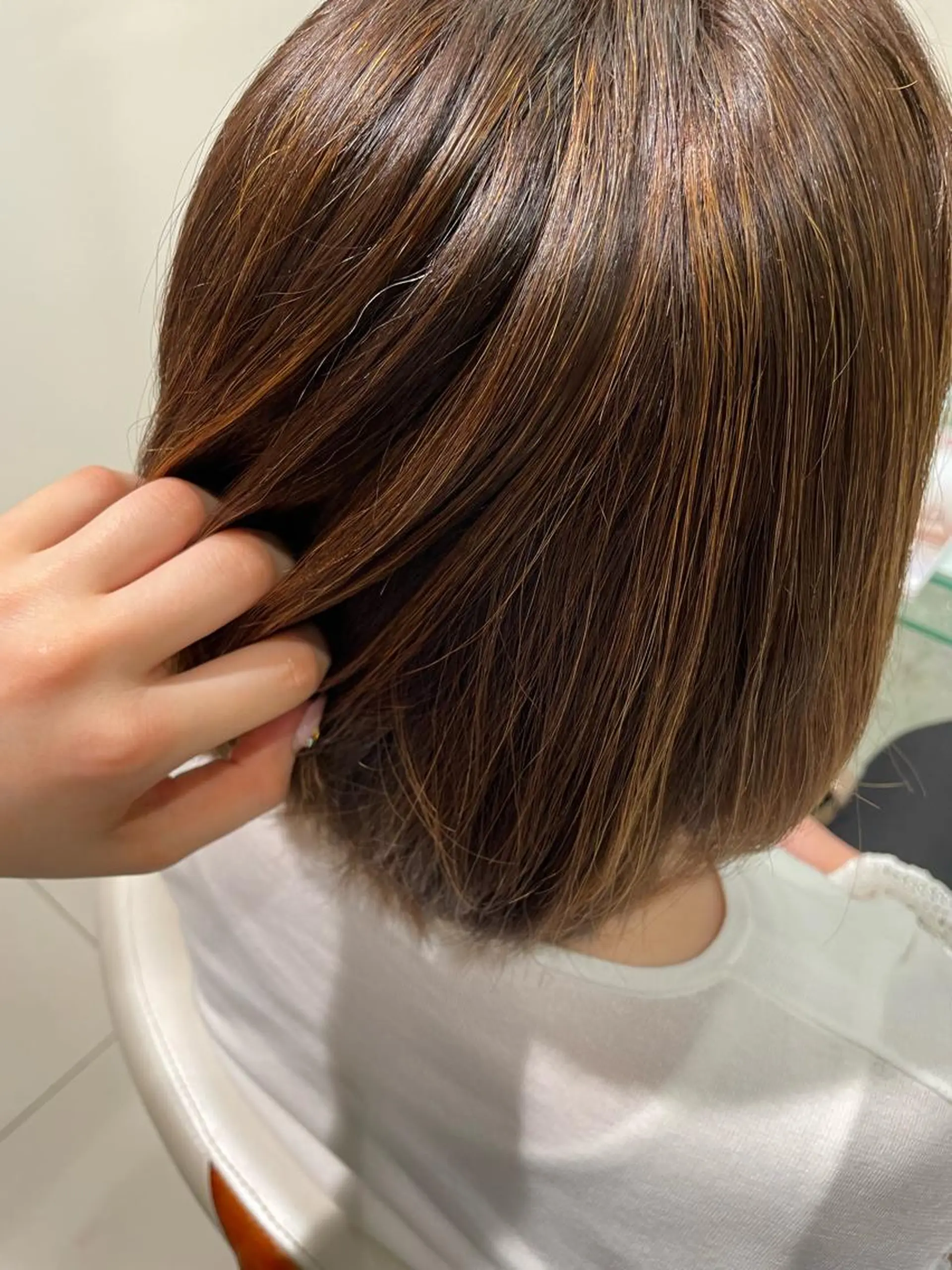 ミディアム カラー ハイライトカラー ハイライト 髪質改善 Chihiro🫧のヘアスタイル