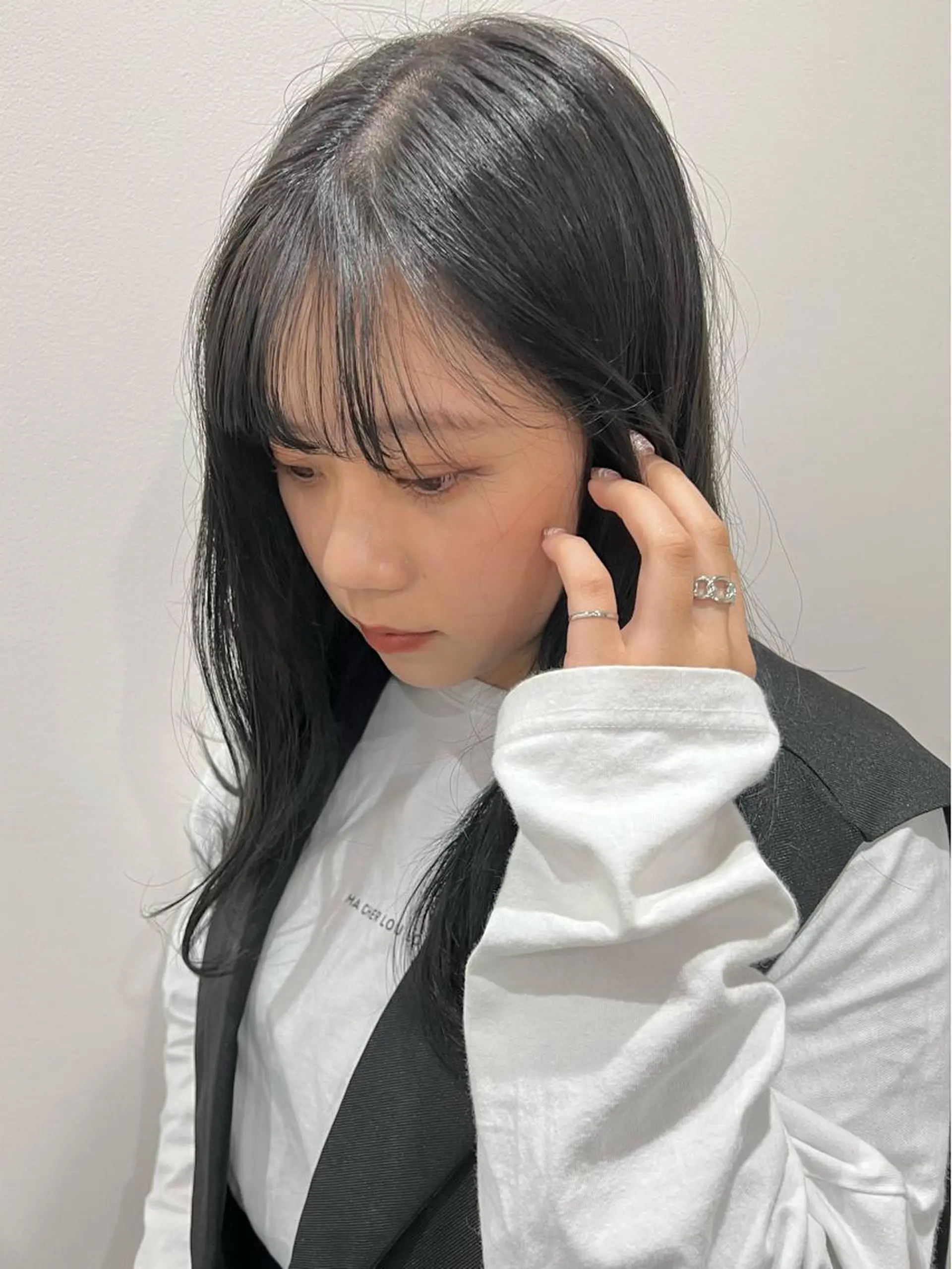 セミロング カラー ヘアアレンジ カット ヘアカラー トリートメント IVY joure Suzu.のヘアスタイル