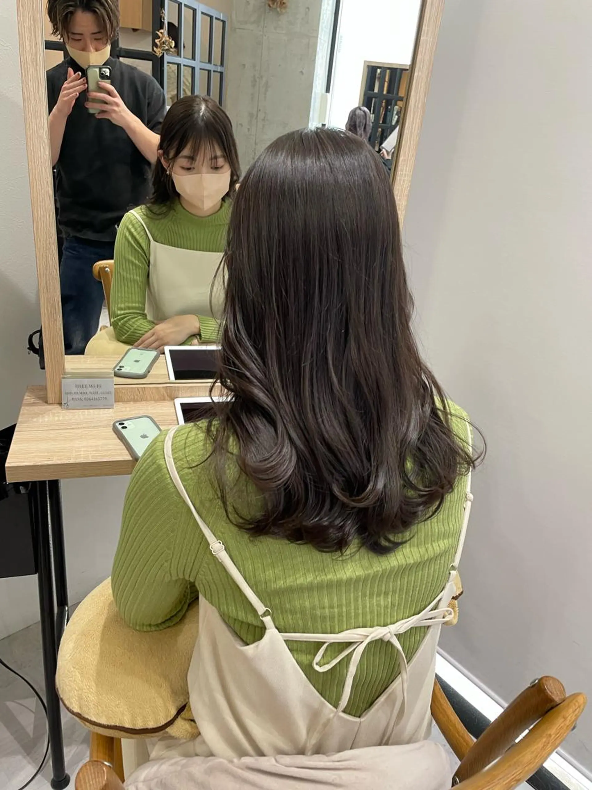 ロング アッシュ アッシュブラウン ヘアカラー ✨透明感カラー/縮毛 恵比寿HAYATO✨のヘアスタイル
