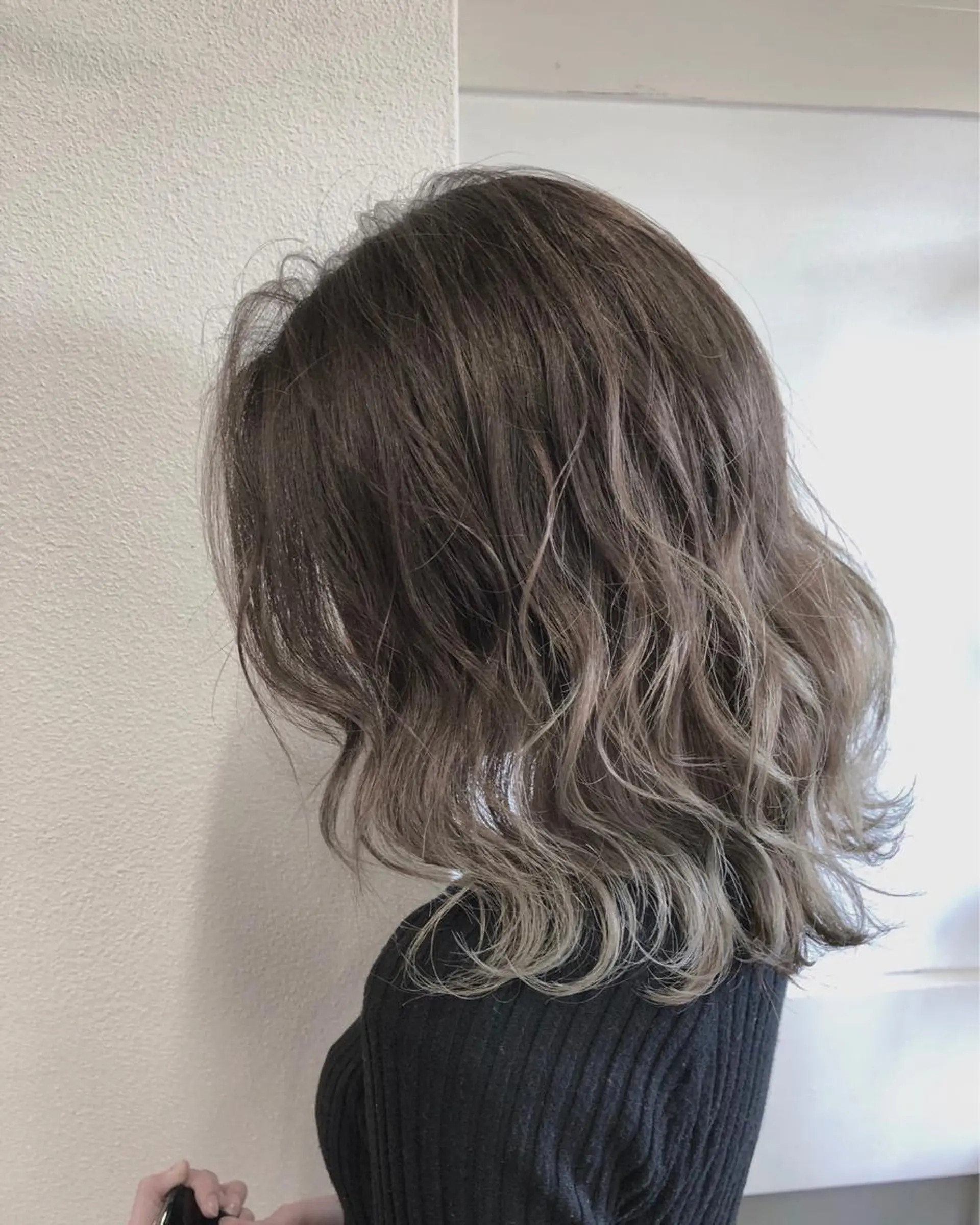 ミディアム カラー ヘアアレンジ グラデーションカラー グレージュ ヘアカラー トリートメント GiseL天神カラー 髪質改善/ブリーチのヘアスタイル