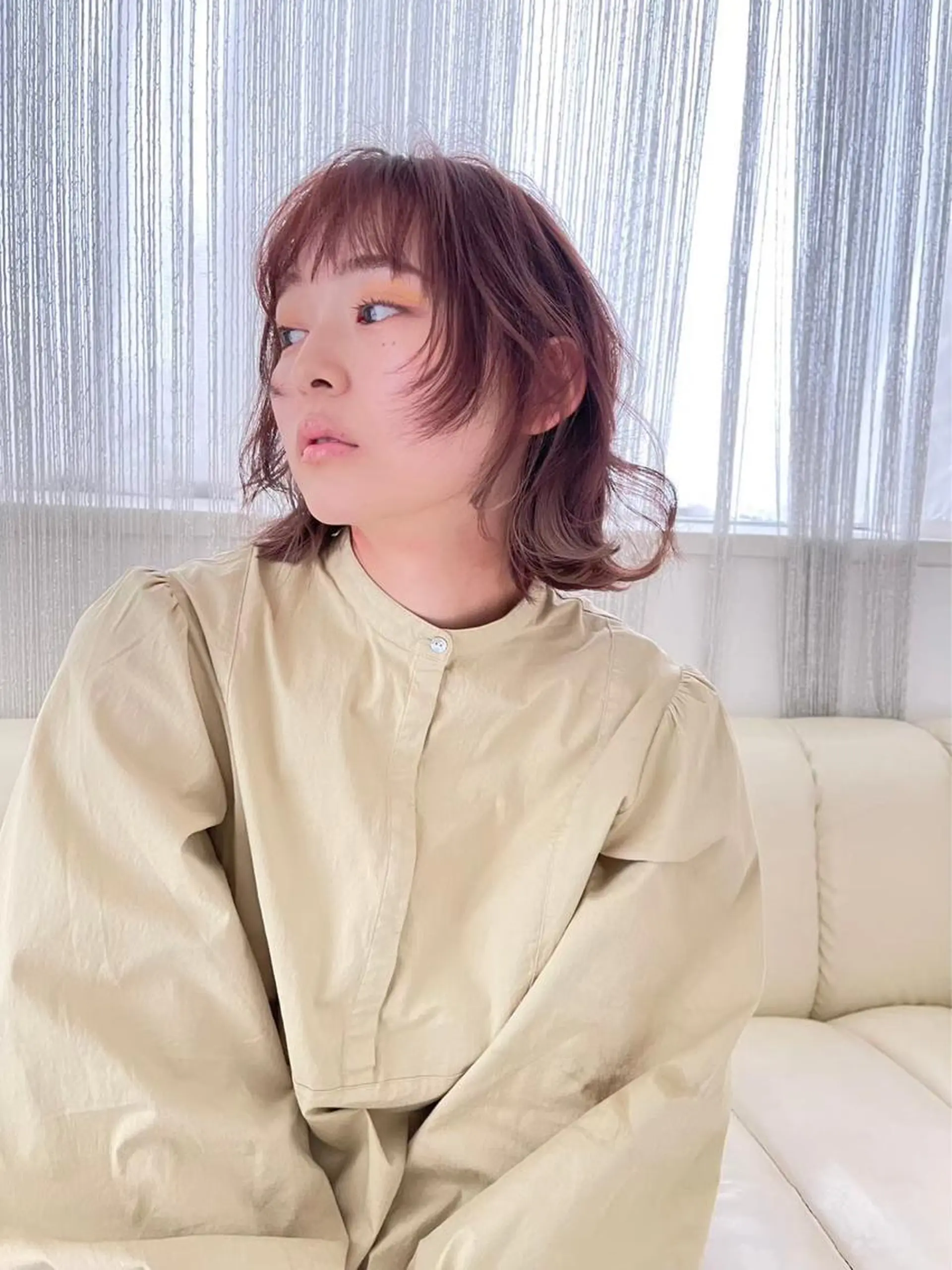 ミディアム 川島 梨菜🌹のヘアスタイル