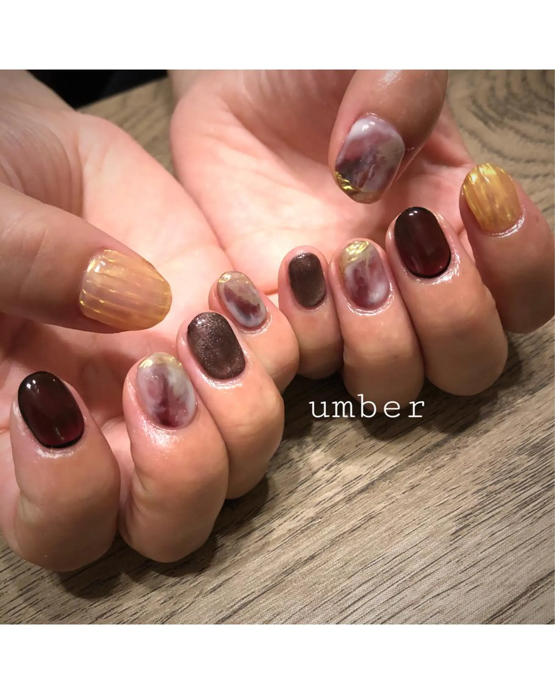 ネイル クリアネイル フットネイル フレンチネイル グラデーション マグネットネイル ハンドネイル umber 三茶1分のネイルデザイン