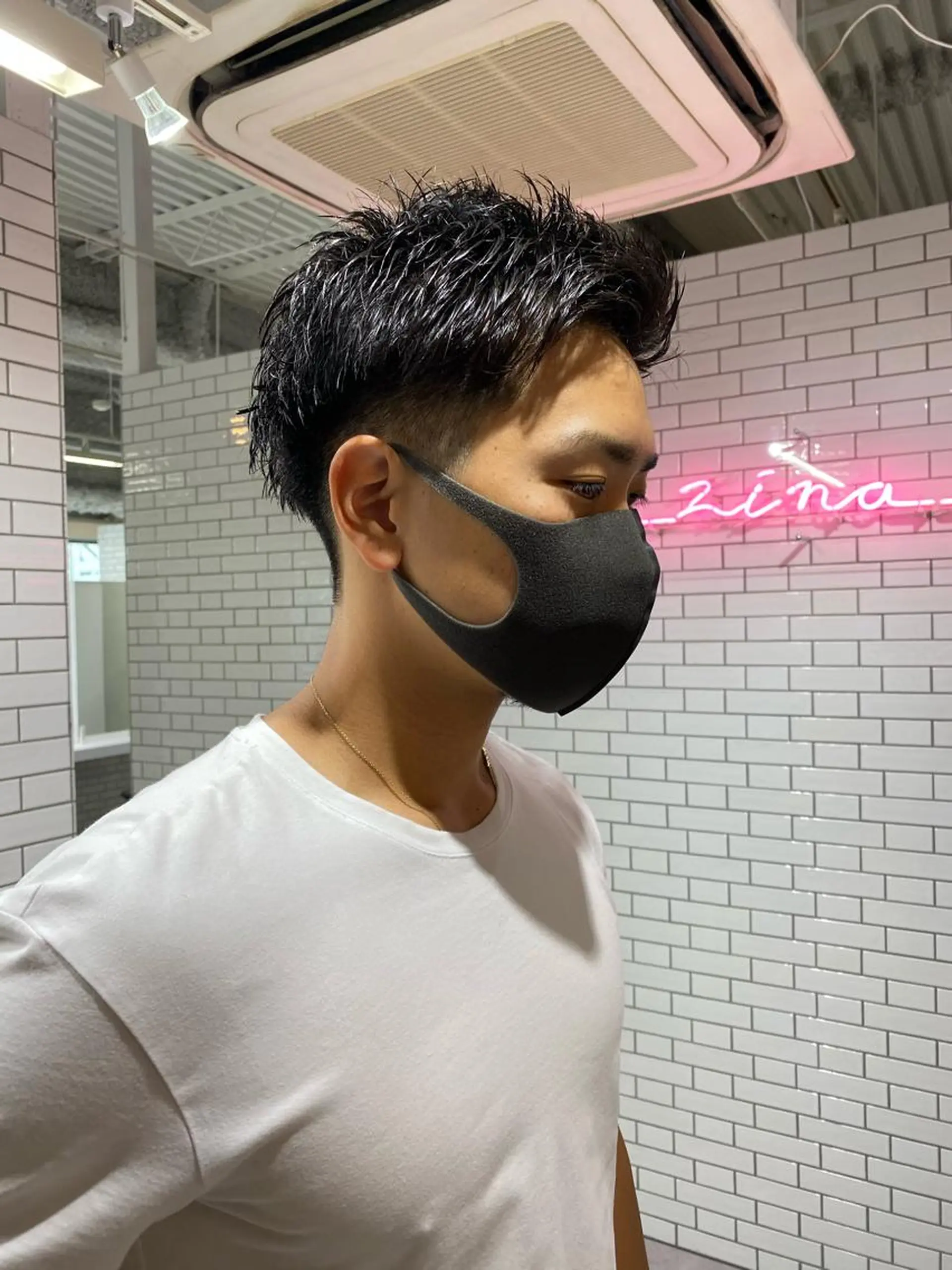メンズ アップバング 梅田中崎町メンズ 美容師ユースケのヘアスタイル