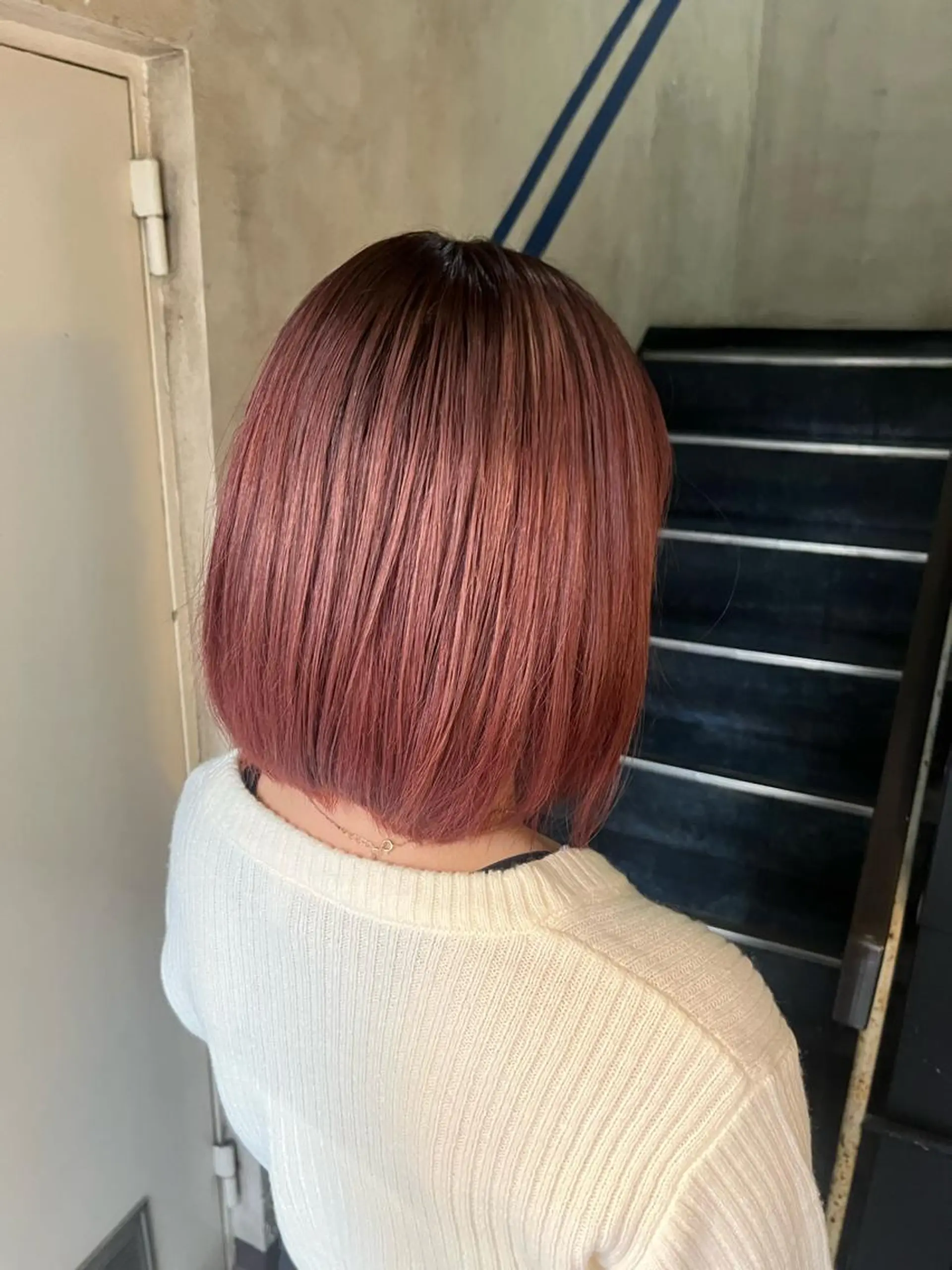 ミディアム カラー 艶髪/ハイトーン/ ヘアセット/モエノのヘアスタイル