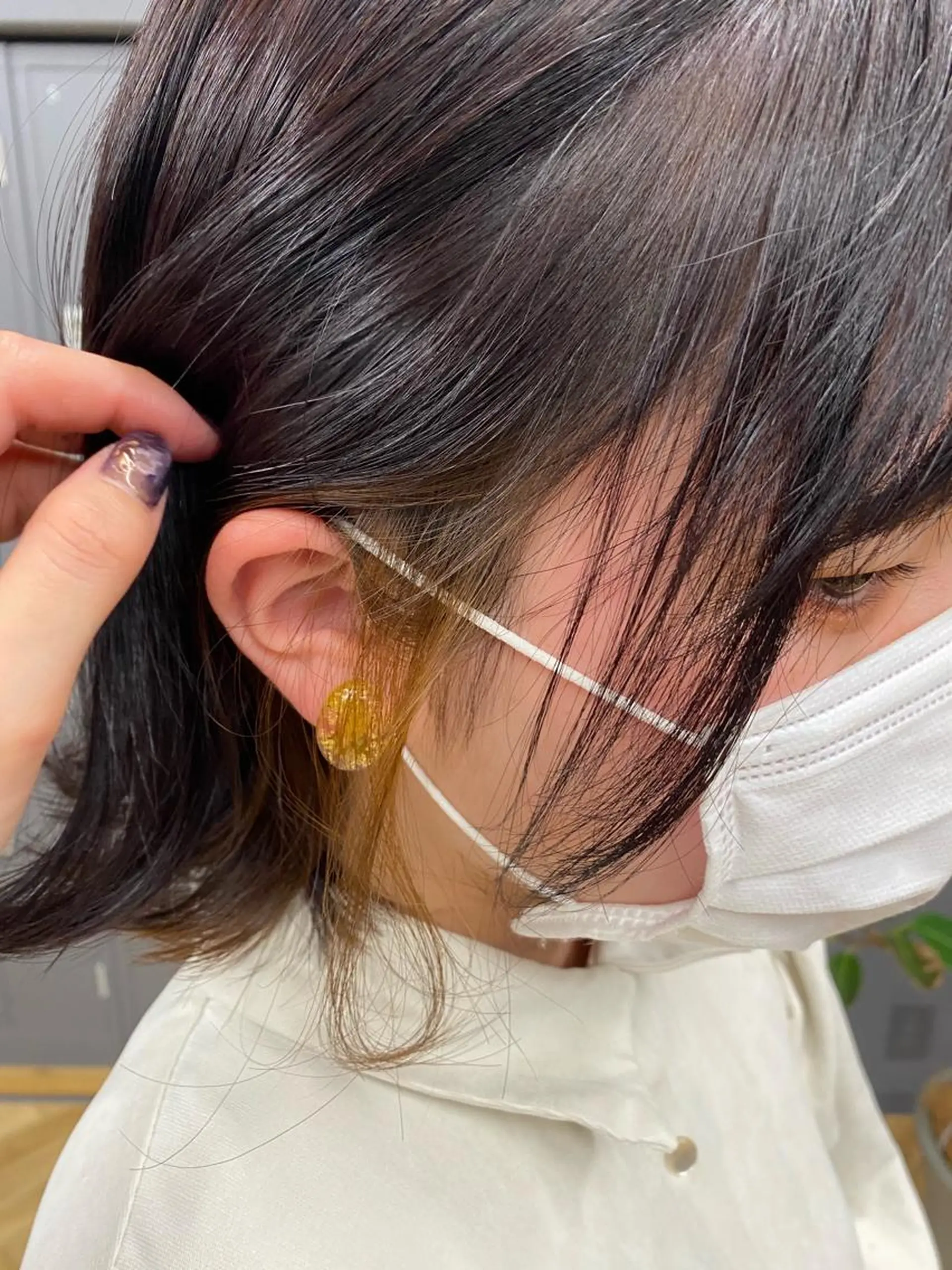 ミディアム カラー ブリーチ インナーカラー ブリーチなしカラー 🫧ふじたまゆ🫧 レイヤーカット✂︎のヘアスタイル