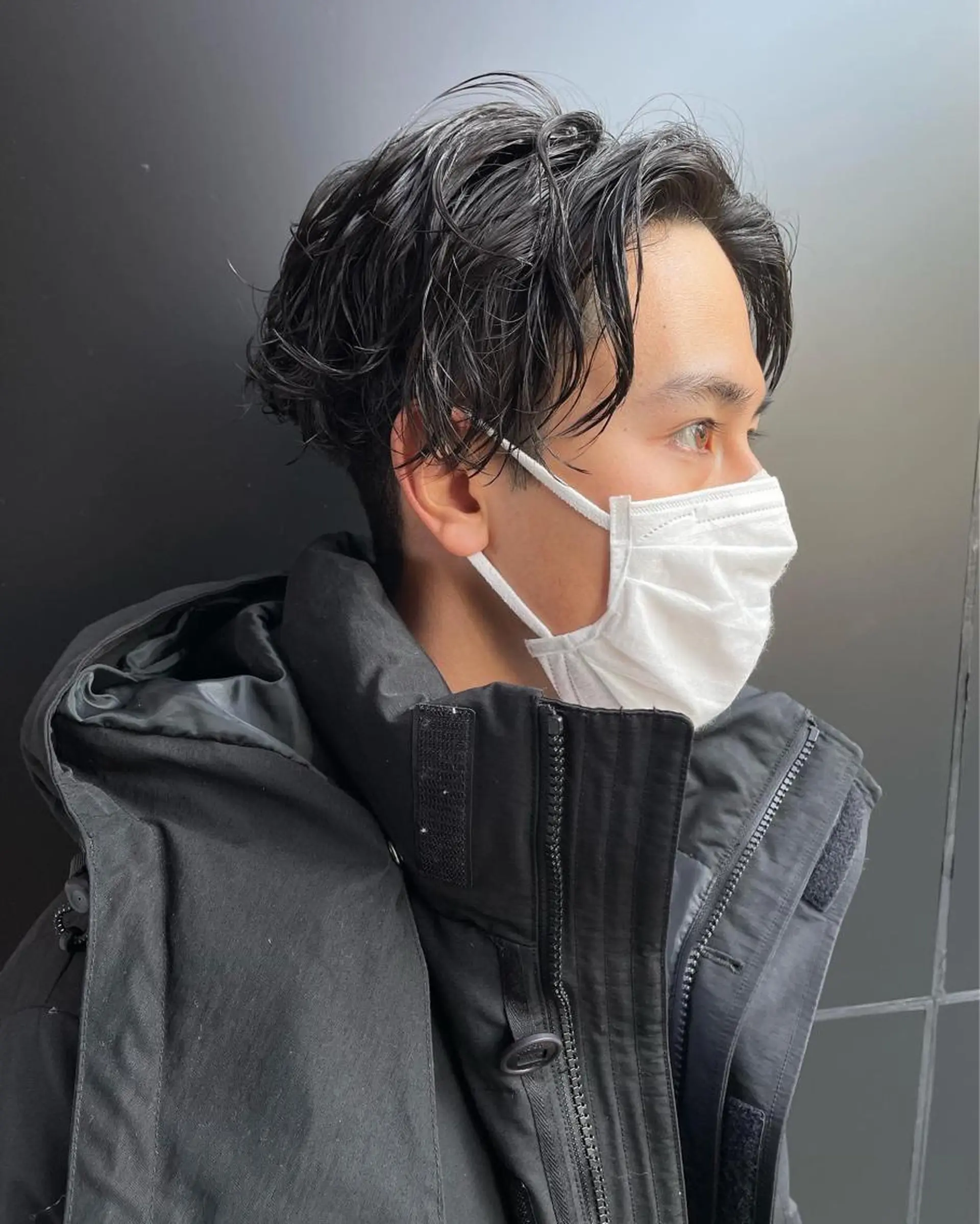 パーマ メンズ スパイキーパーマ 柏NO1 藤本葉のヘアスタイル