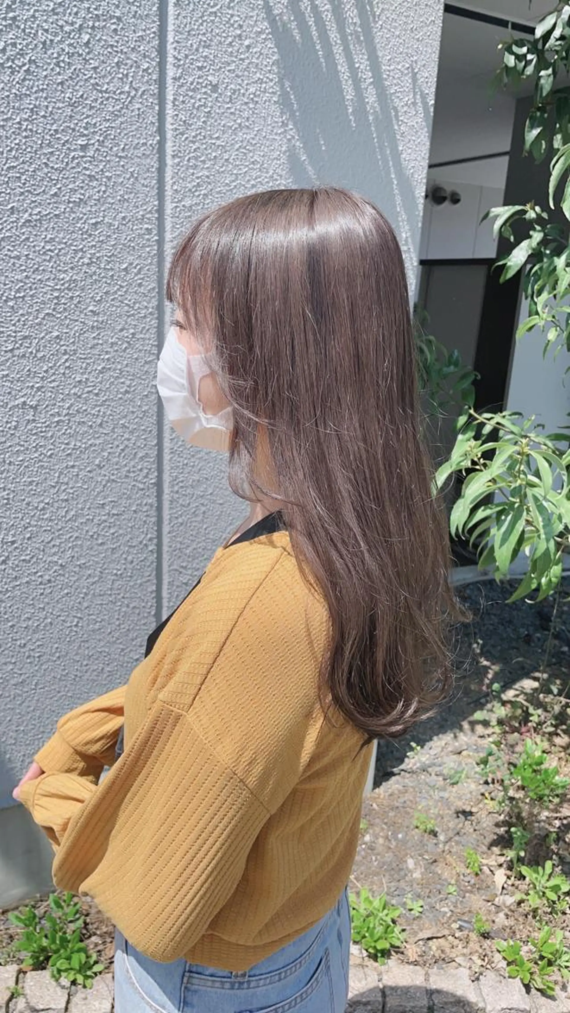 ロング カラー ヘアカラー トリートメント 髪質改善×潤艶カラー ⭐️岡田崇彰のヘアスタイル