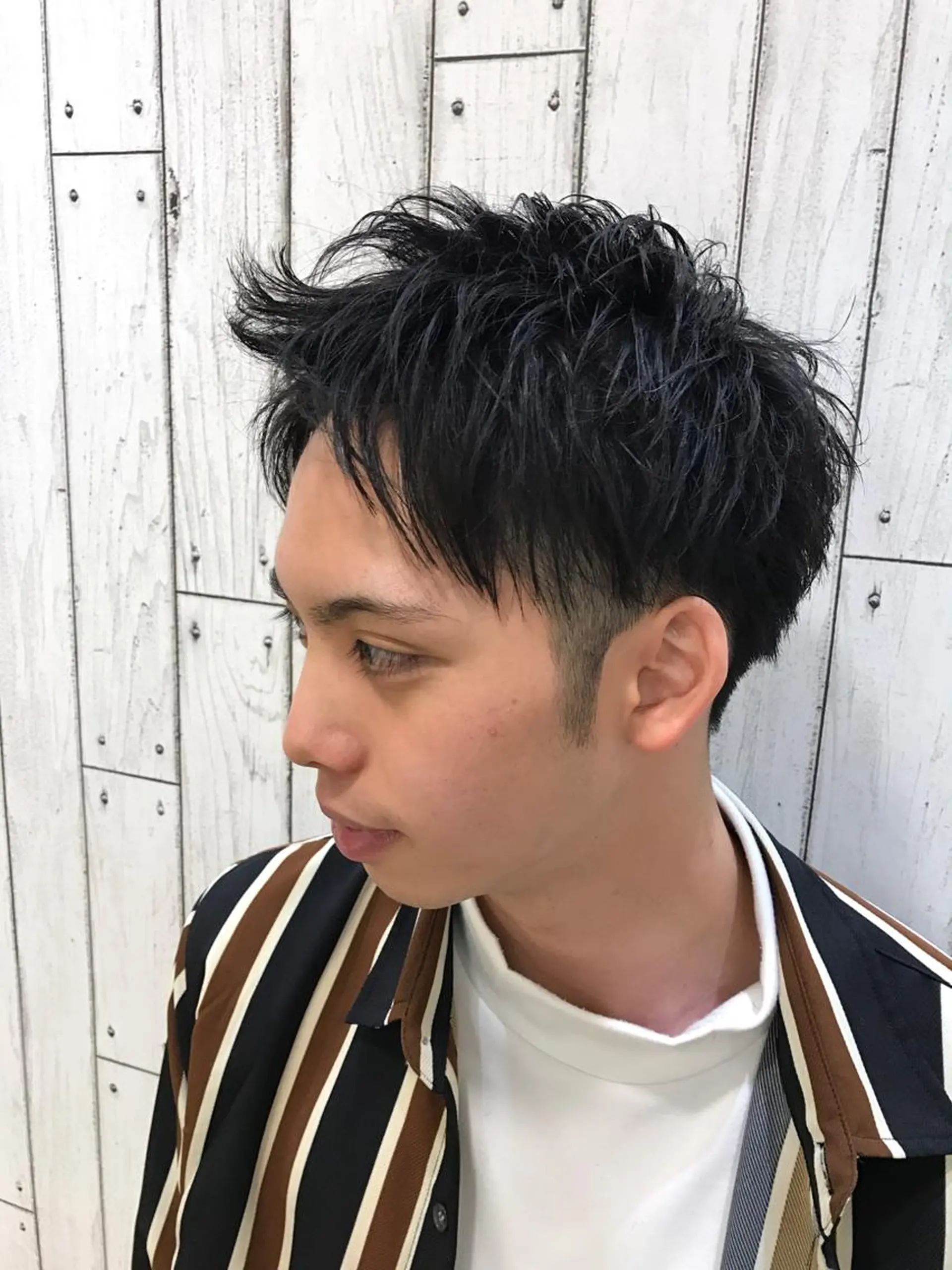 ショート カラー メンズ ショートヘア カット 🟦メンズパーマ🟦 横浜駅｜小上馬淳司のヘアスタイル