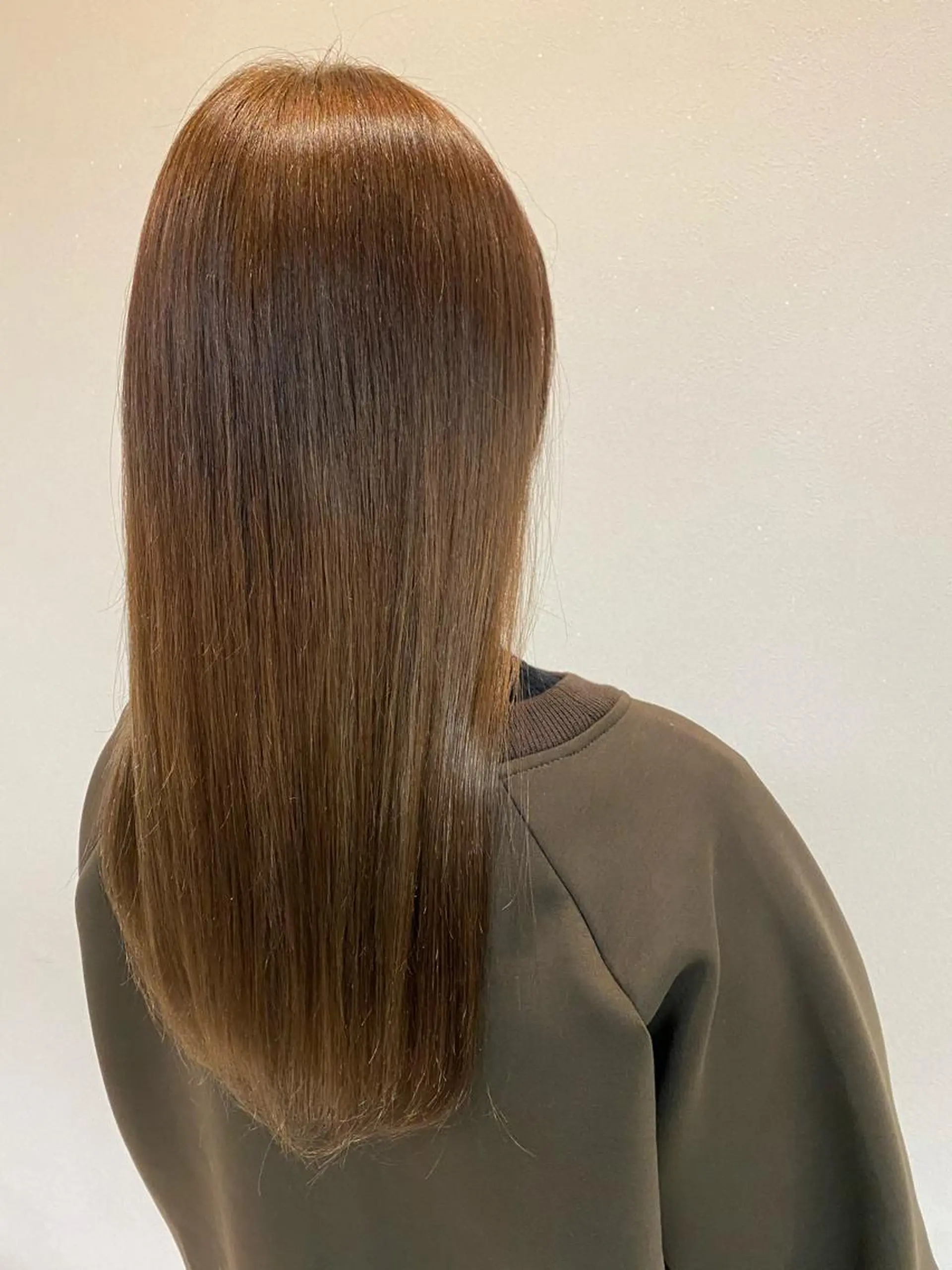 セミロング カラー 透明感カラー オレンジ グレージュ|くすみ× 透明感|kazutoのヘアスタイル