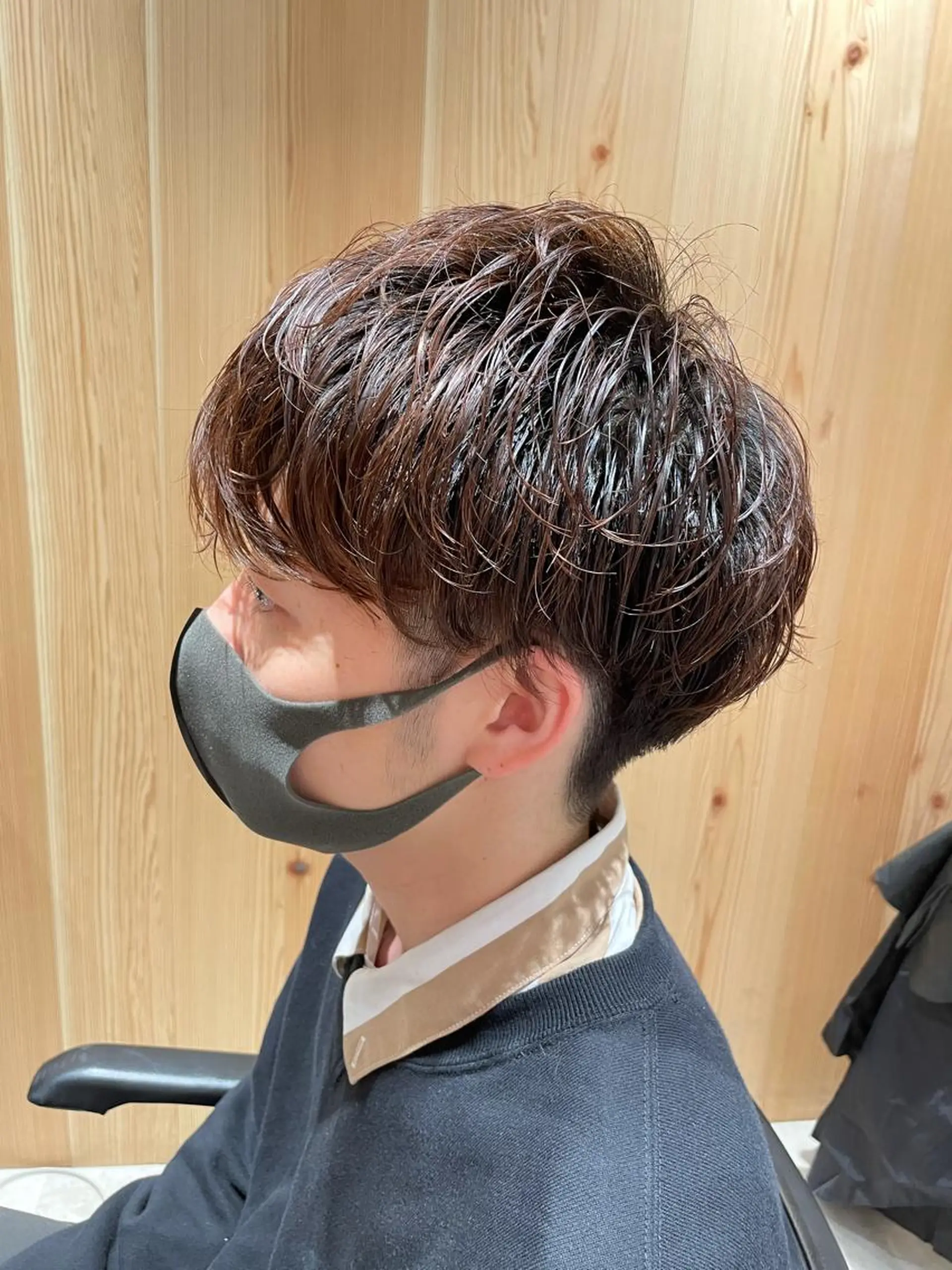 ショート カラー パーマ ヘアアレンジ メンズ パーソナルカラー合わ せたカラー🤍なつみのヘアスタイル