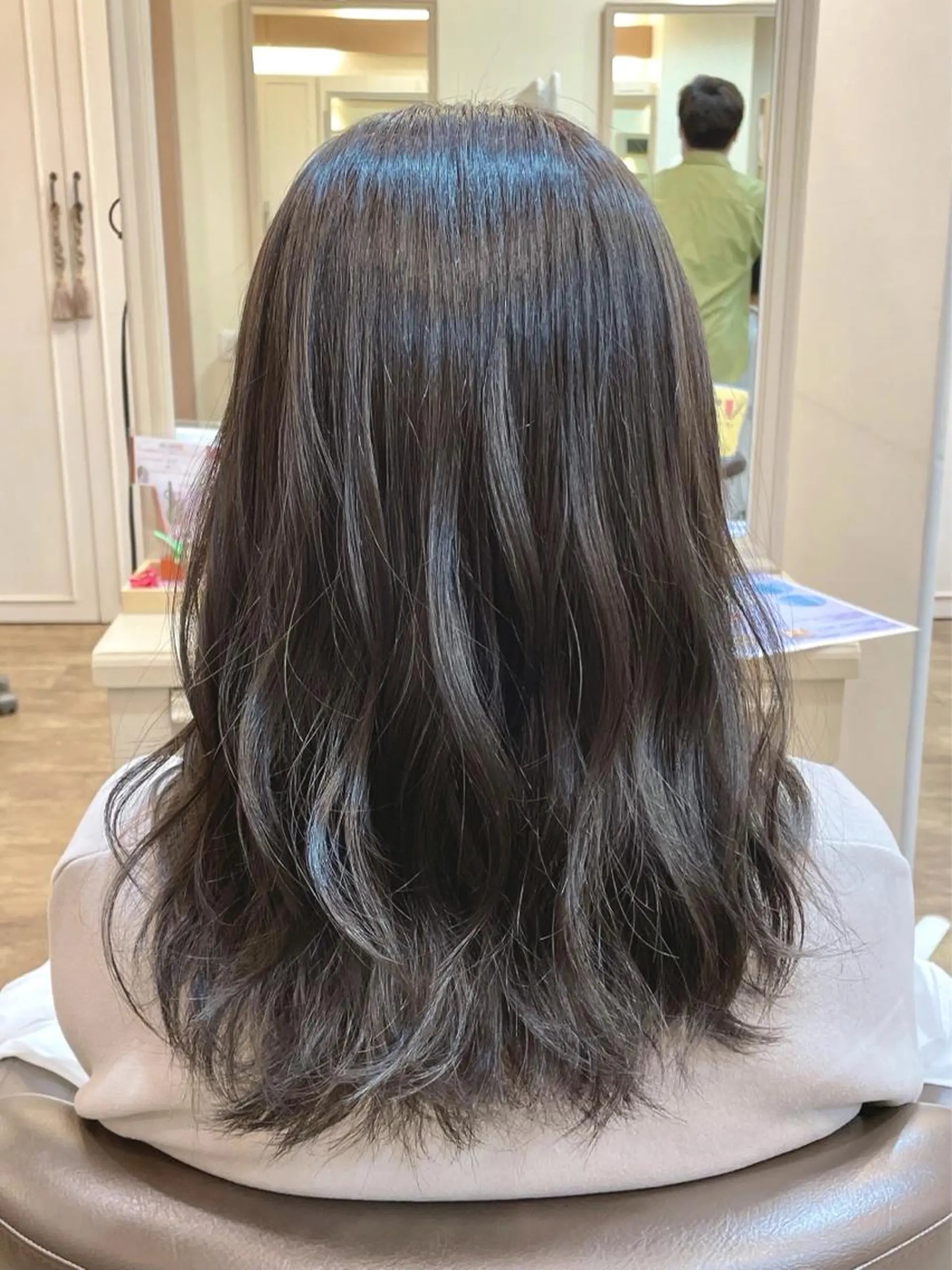 ロング カラー グレージュ メンズパーマ🌀/ 中村郁未のヘアスタイル